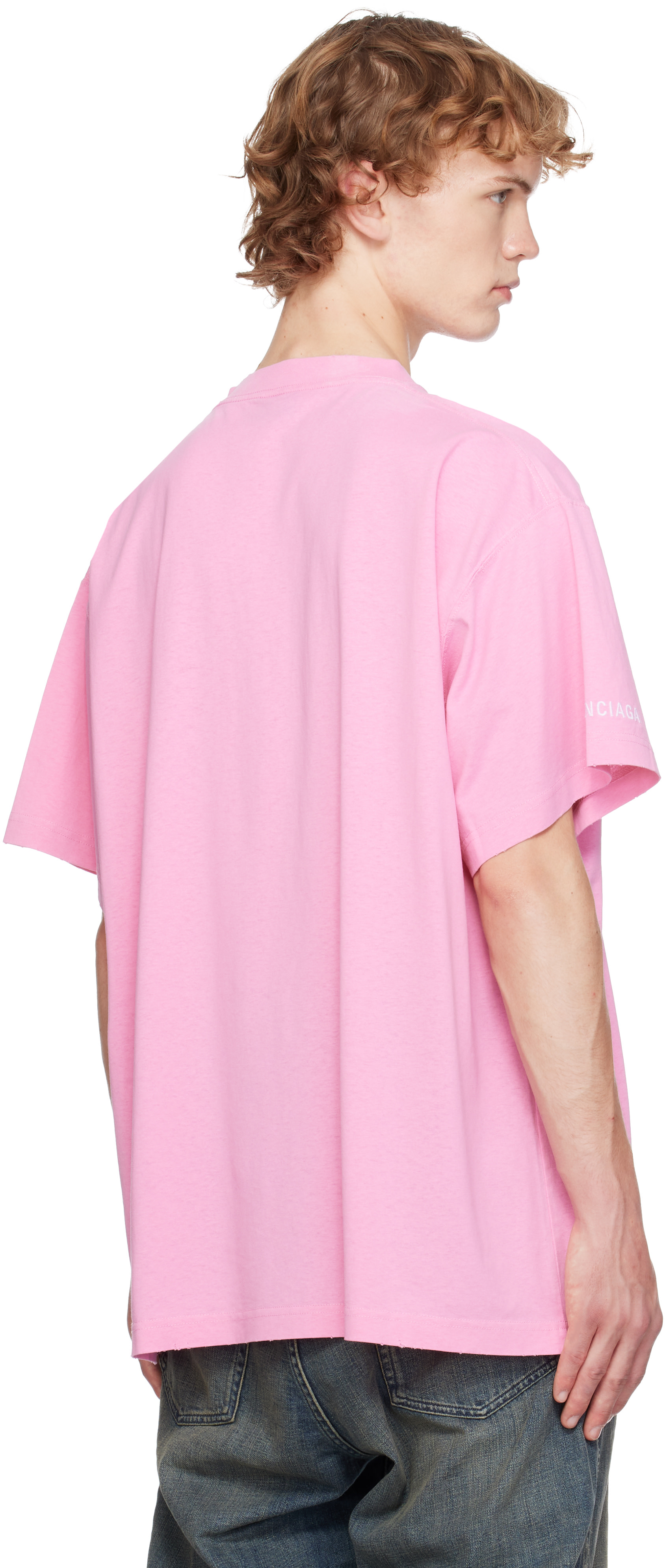 Balenciaga: ピンク 'VIP' オーバーサイズ Tシャツ | SSENSE 日本