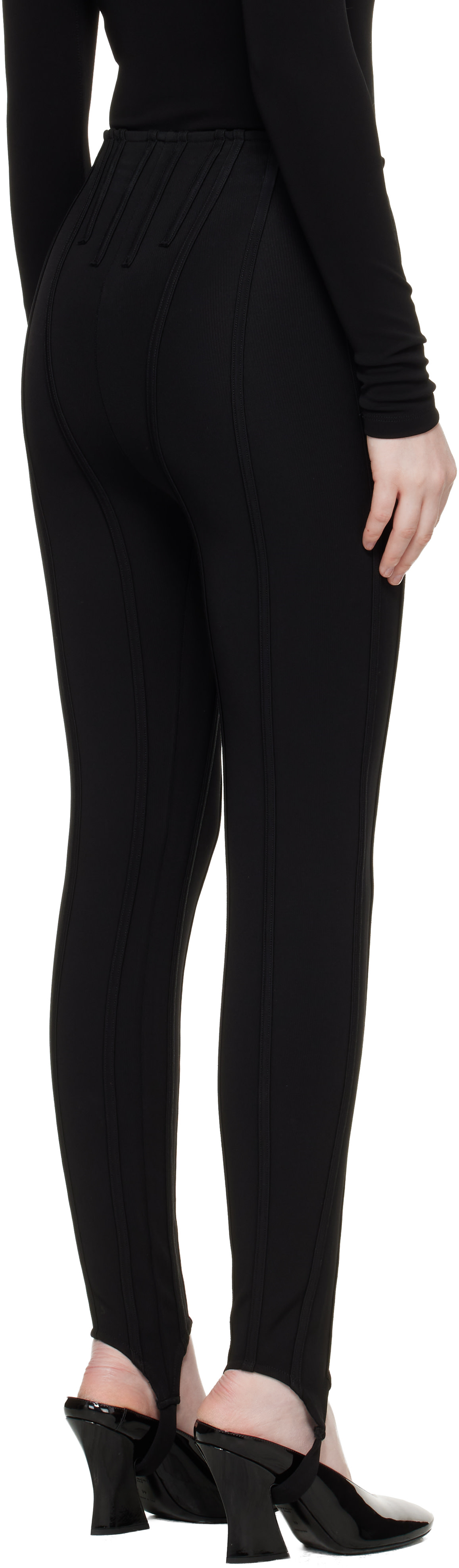 Mugler - Legging noir en point de milan