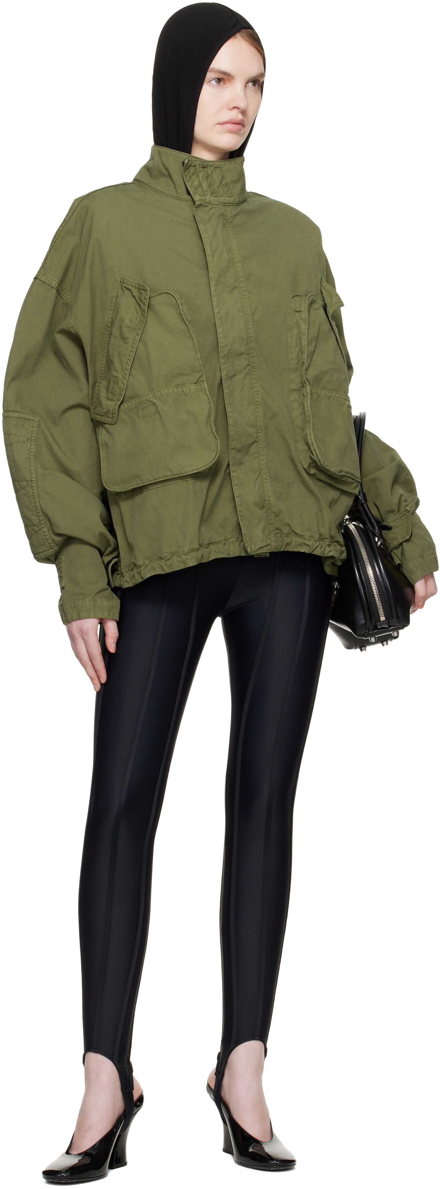Mugler - Legging noir à baleines