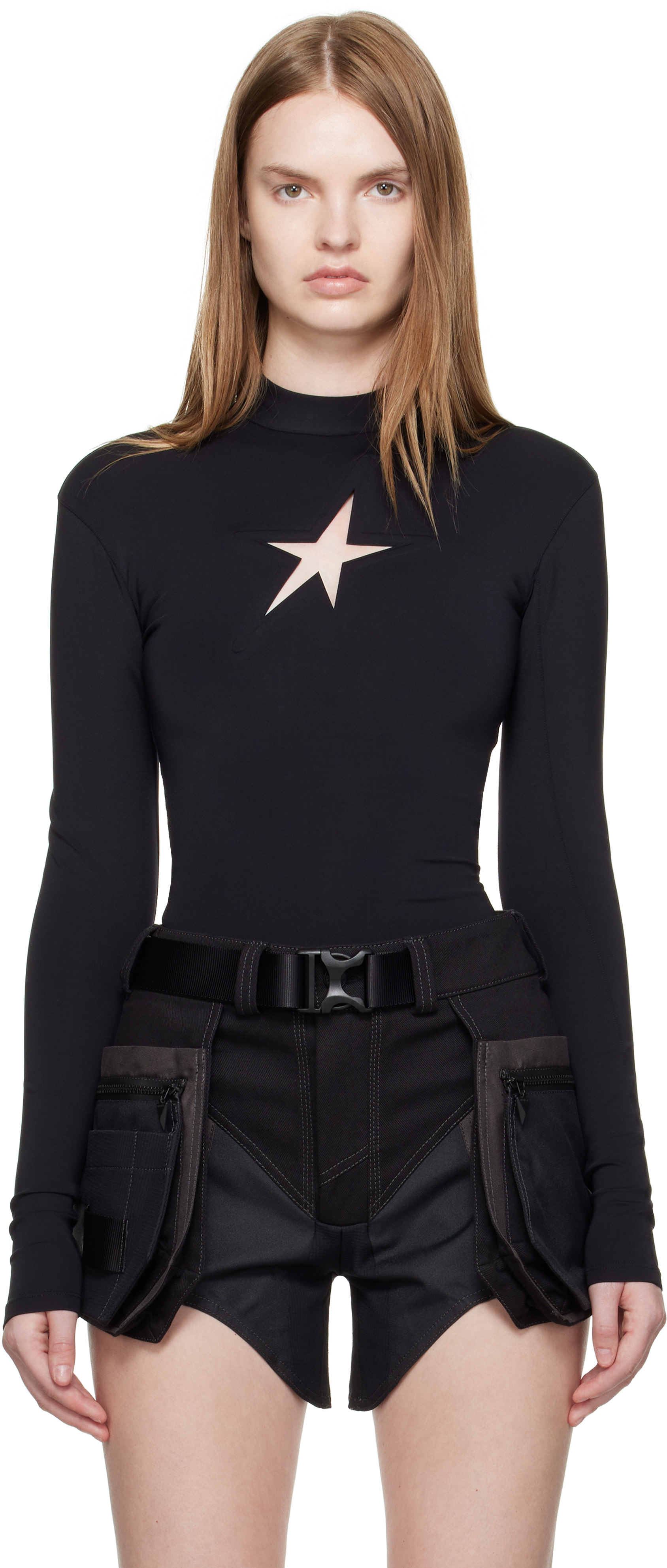 Mugler: Black Star Top | SSENSE