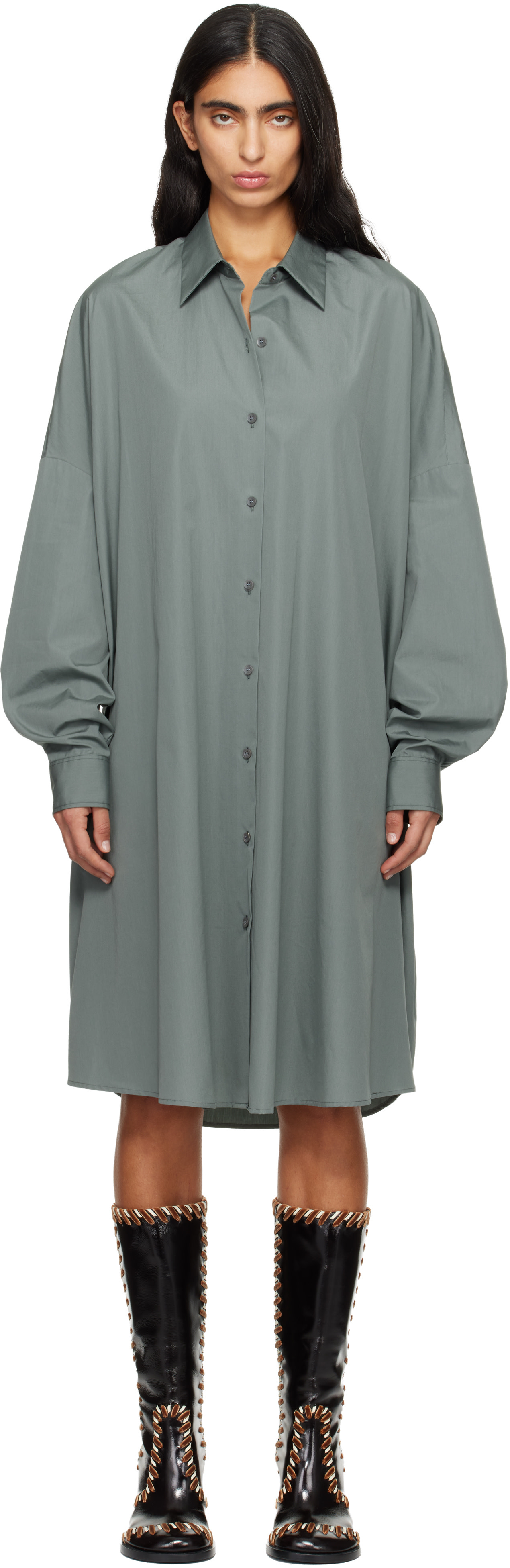knee length dresses for ladies Dries Van Noten - Women - Printed Silk Dress - Peach main image 1