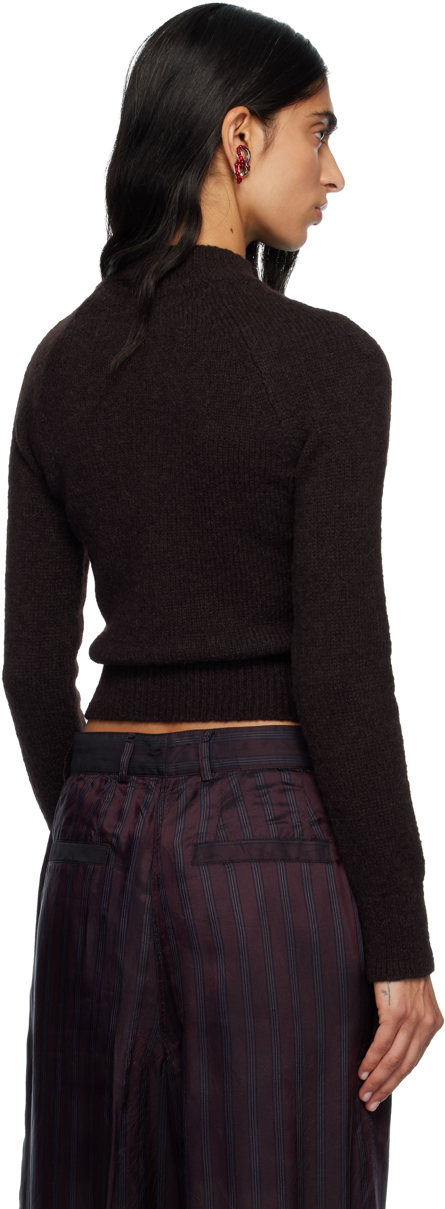 Dries Van Noten - Pull ajusté brun