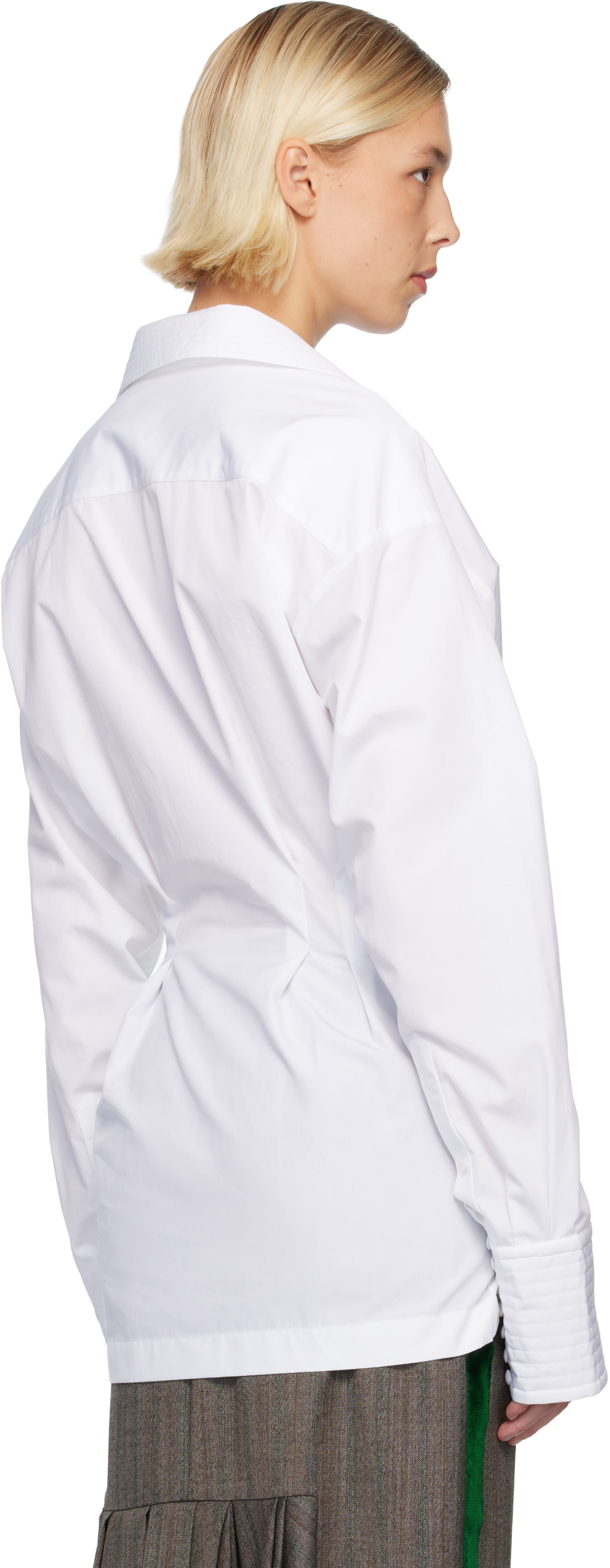Dries Van Noten: White V-Neck Shirt | SSENSE