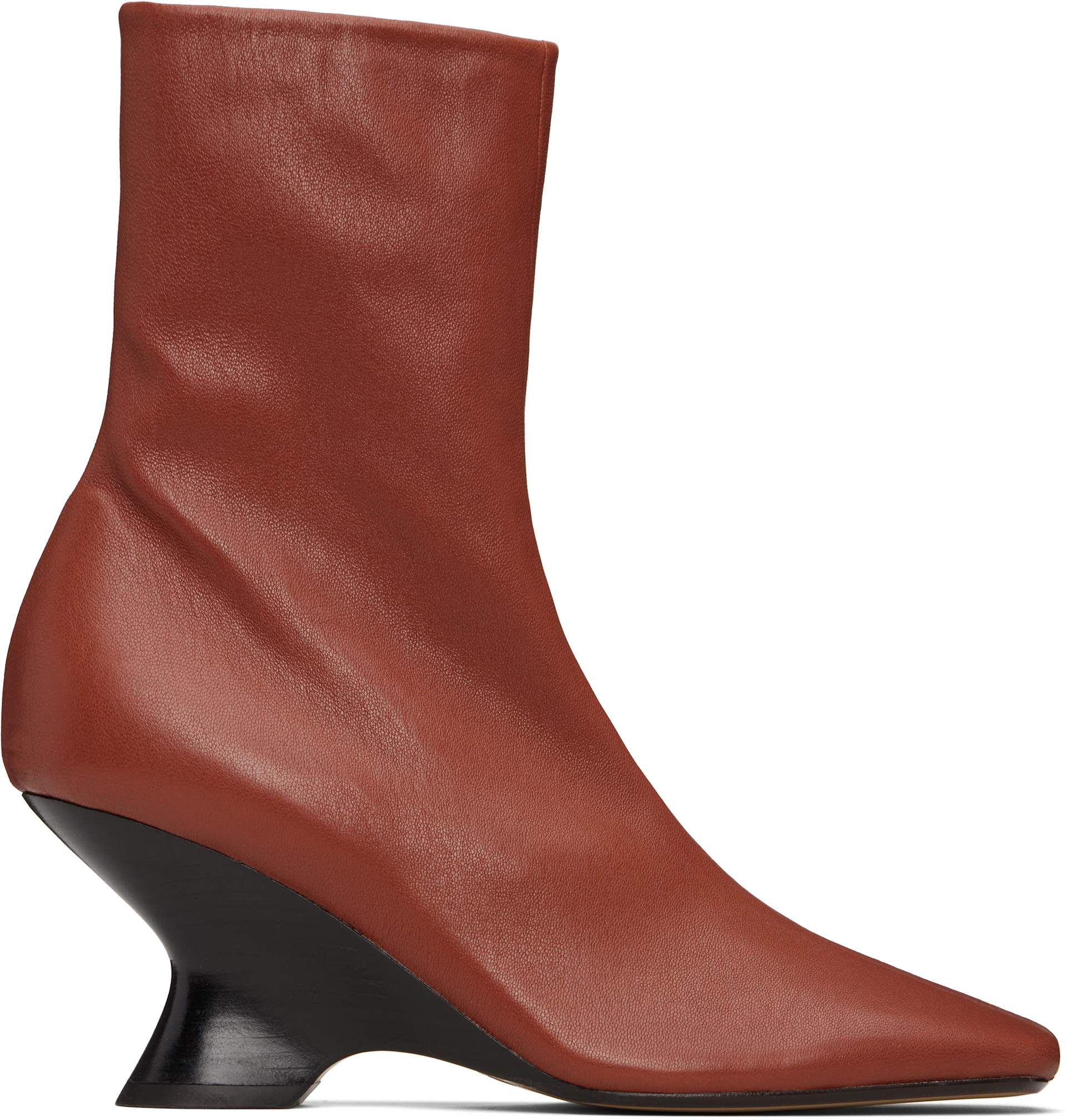 Dries Van Noten - Bottines à talon brunes