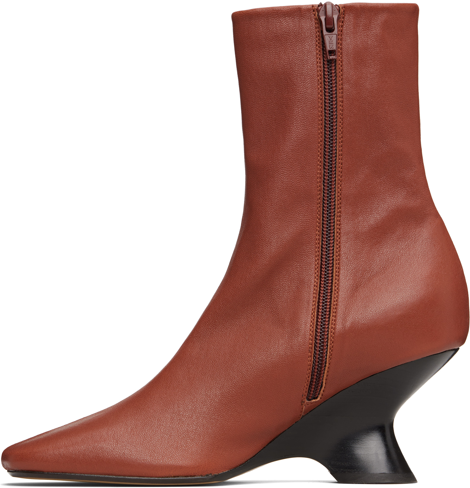 Dries Van Noten - Bottines à talon brunes