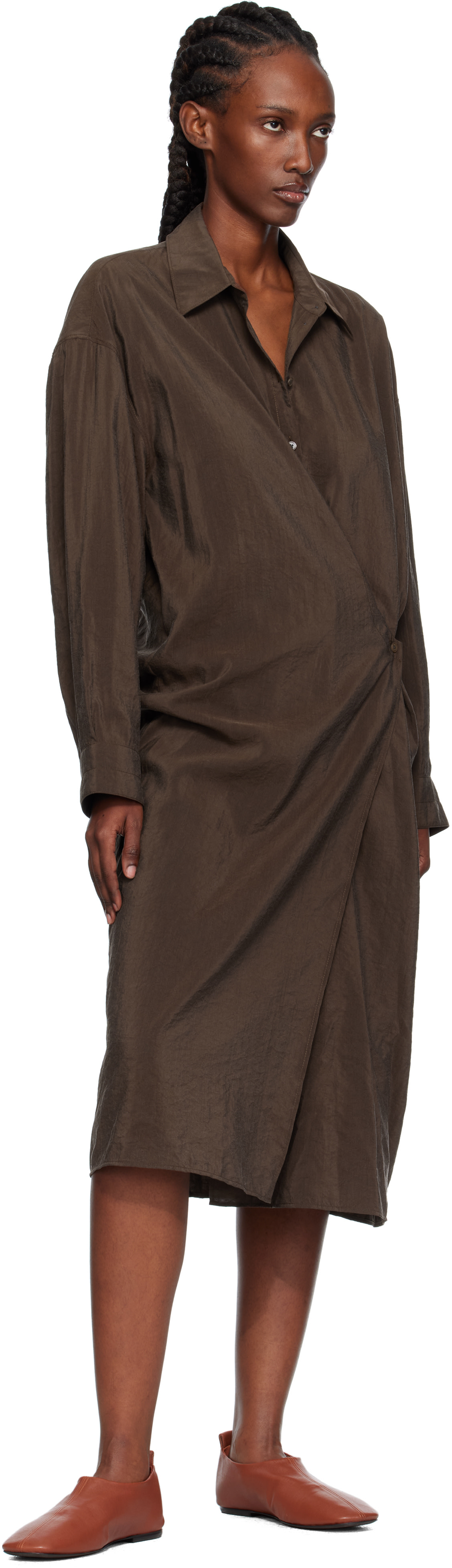 Dries Van Noten: Brown Square Toe Loafers | SSENSE
