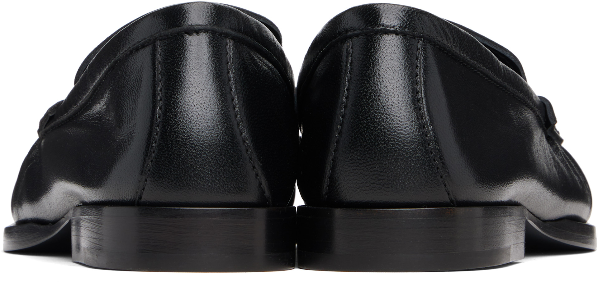 Dries Van Noten: ブラック レザー ローファー | SSENSE 日本