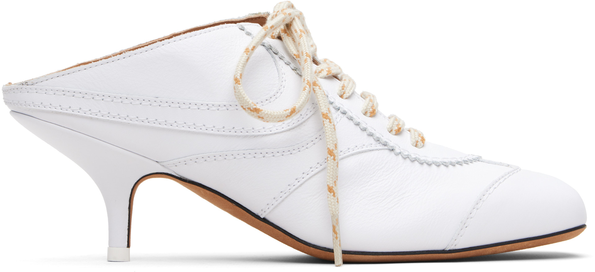 Dries Van Noten: ホワイト Heeled Sneaker ミュール | SSENSE 日本