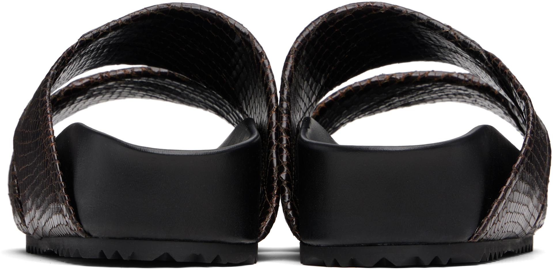 Dries Van Noten: Brown Leather Sandals | SSENSE