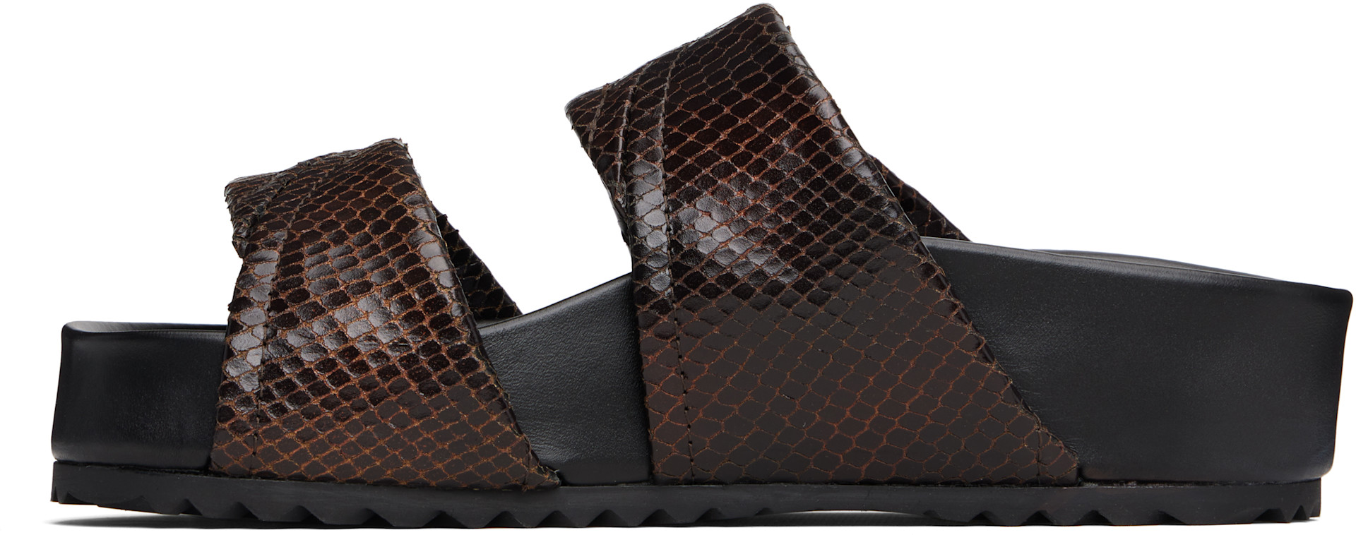 Dries Van Noten: Brown Leather Sandals | SSENSE