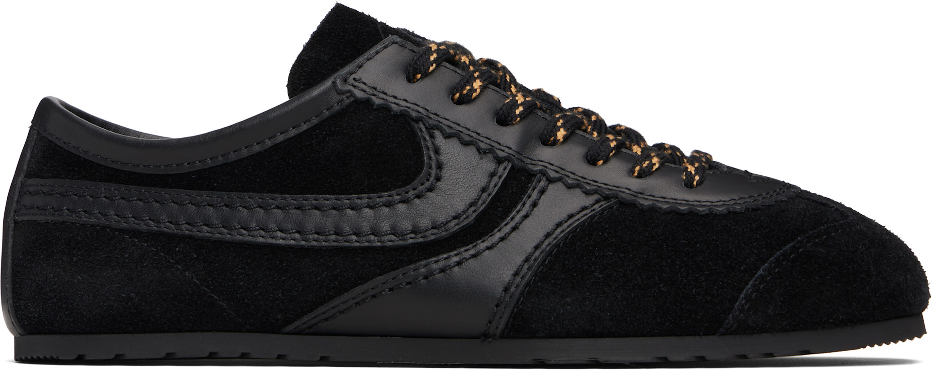 Dries Van Noten - Baskets noires en suède