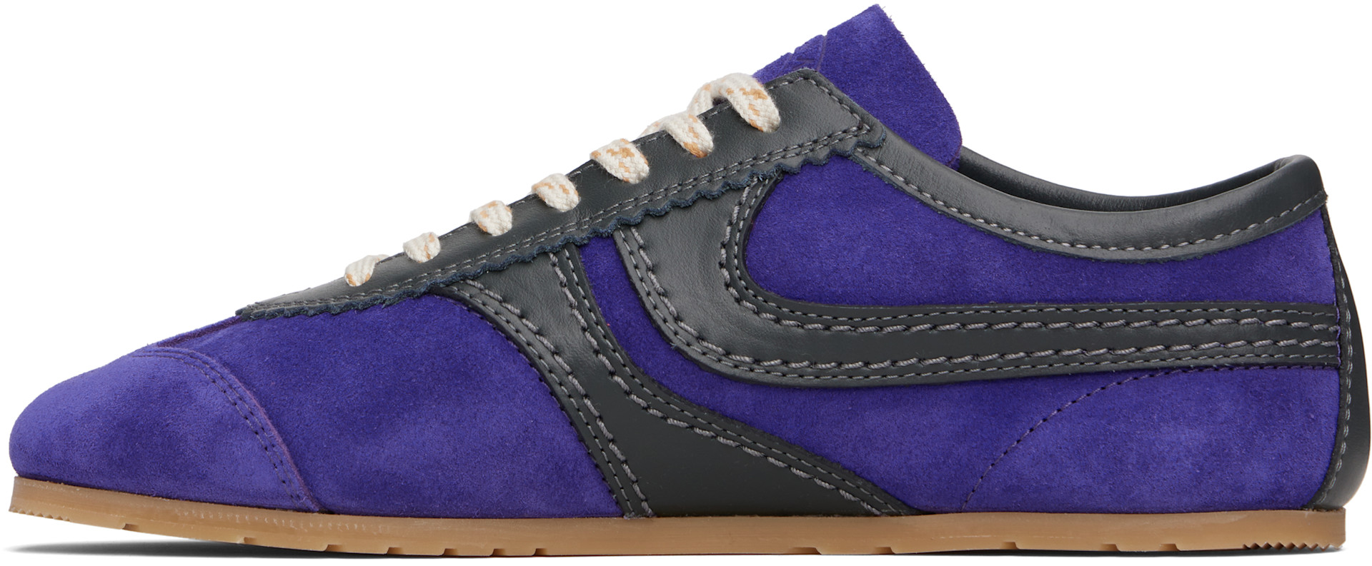 Dries Van Noten - Baskets mauves en suède