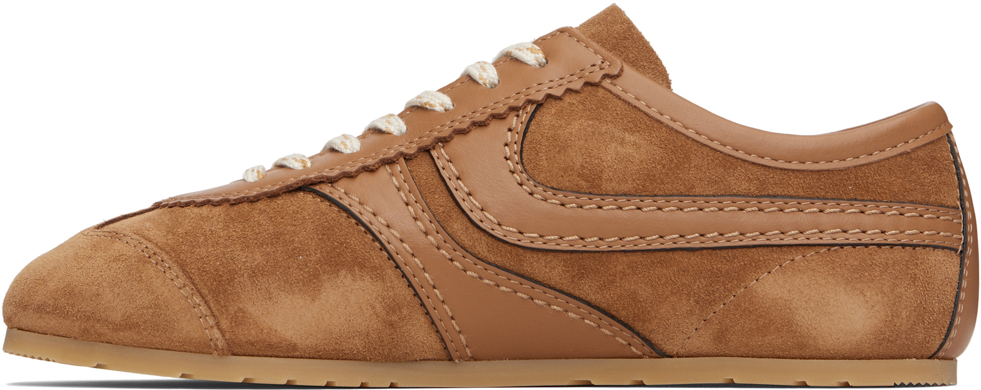 Dries Van Noten - Baskets brun clair en suède