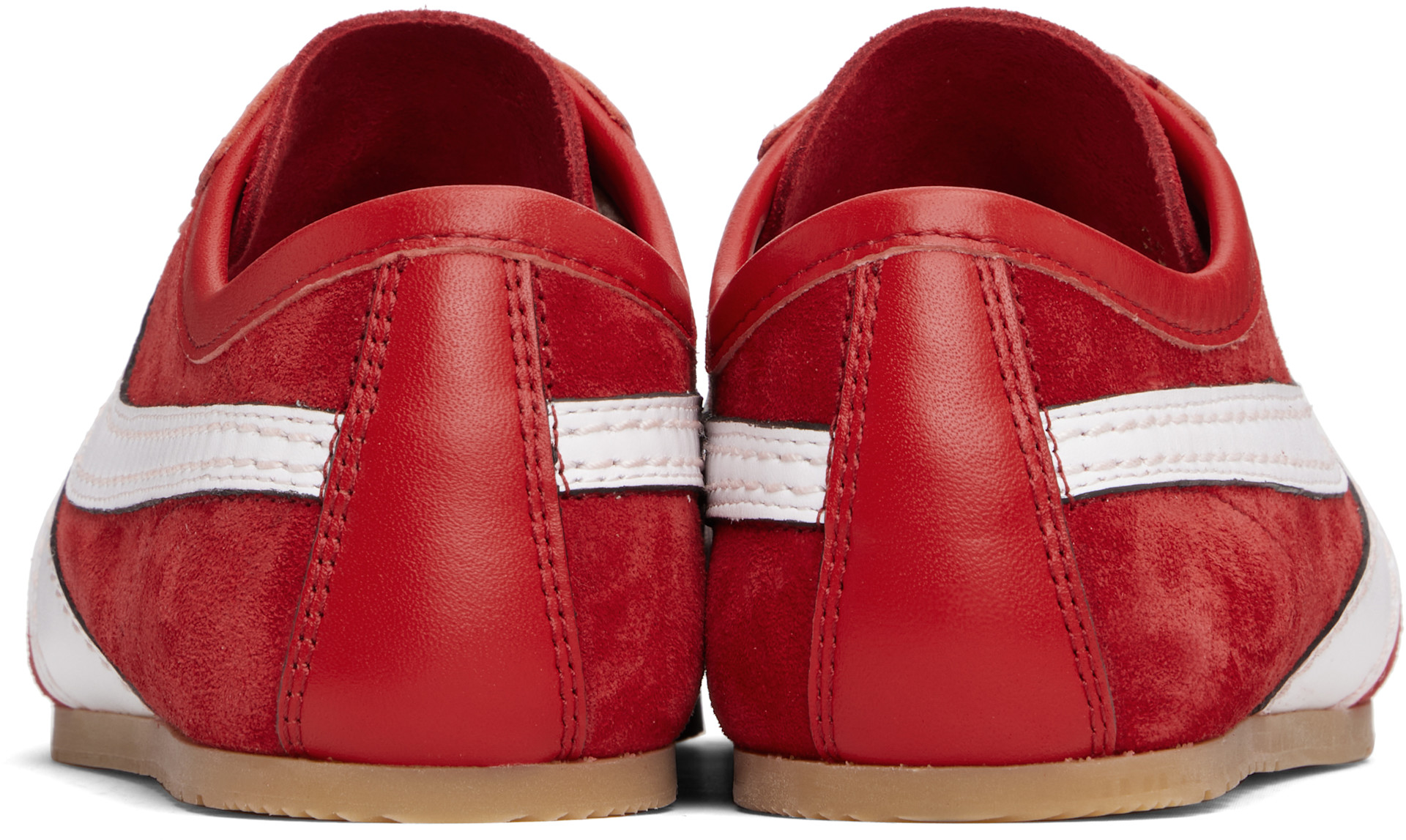 Dries Van Noten - Baskets rouges en suède