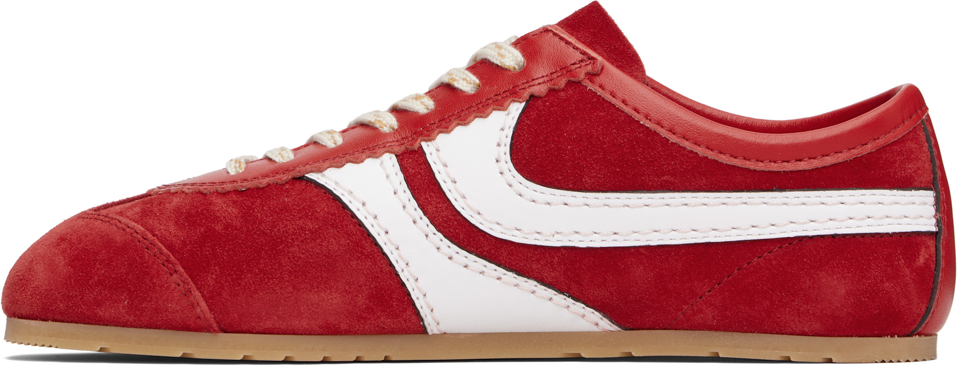 Dries Van Noten - Baskets rouges en suède