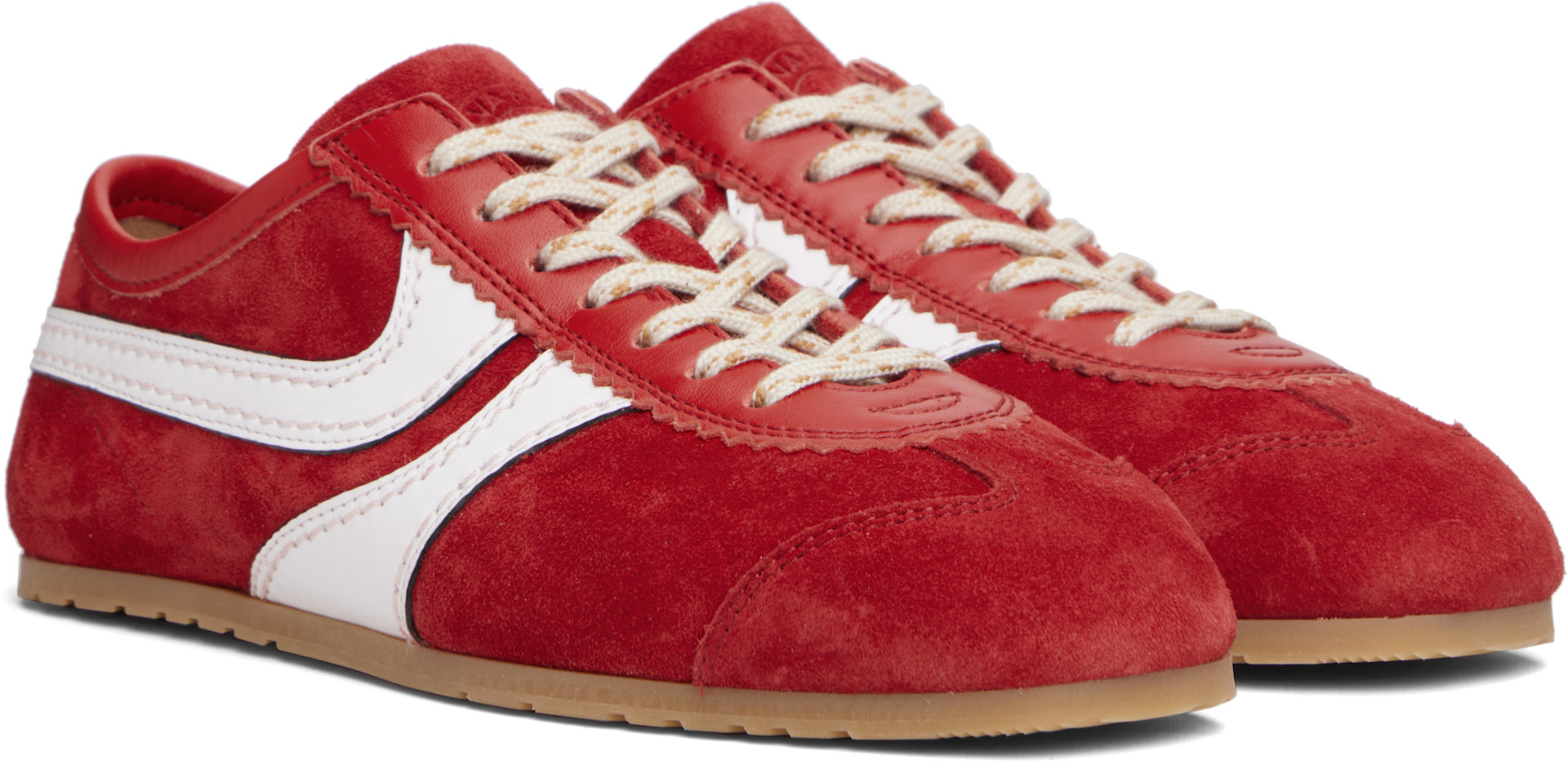未使用 サイズ42.5 DRIES VAN NOTEN スニーカー Dries Van Noten: レッド スエード スニーカー | SSENSE 日本