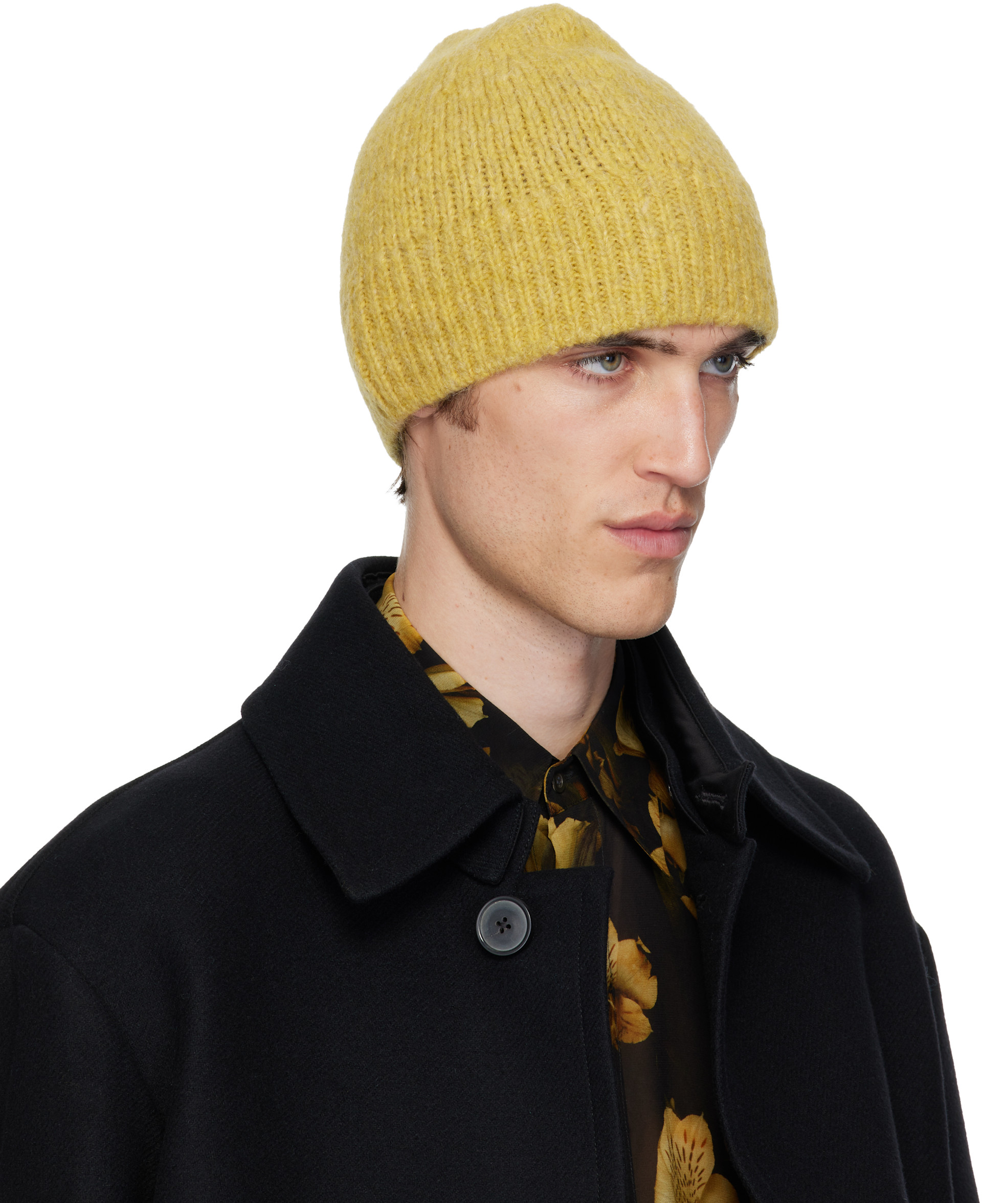 Dries Van Noten - 옐로우 알파카 비니