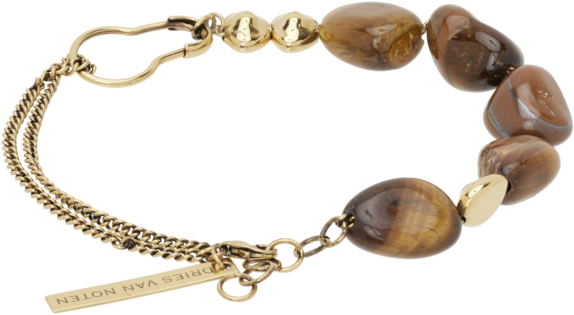 Dries Van Noten: Beaded Stone Bracelet | SSENSE Dries Van Noten: Beaded Stone Bracelet | SSENSE