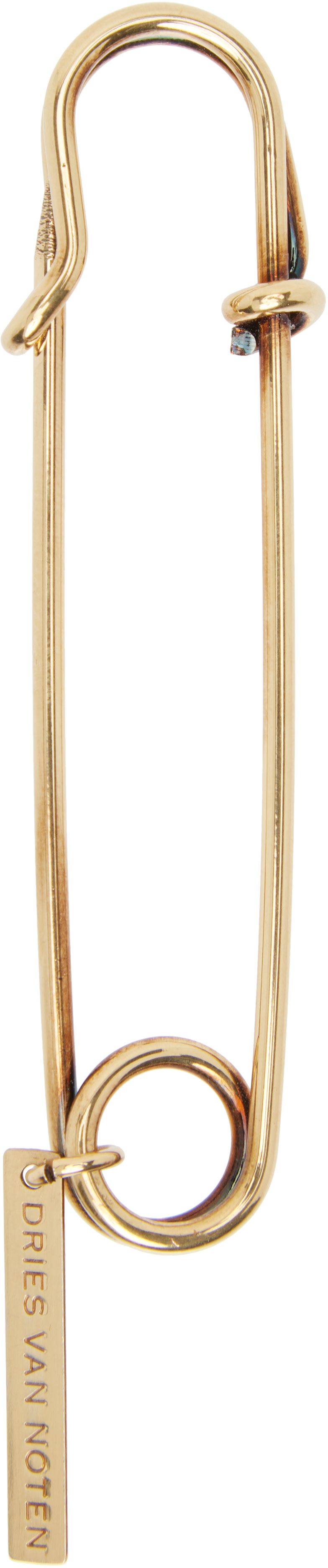 DRIES VAN NOTEN ピンバッジ　ブローチ Dries Van Noten: Logo Plaque ブローチ | SSENSE 日本