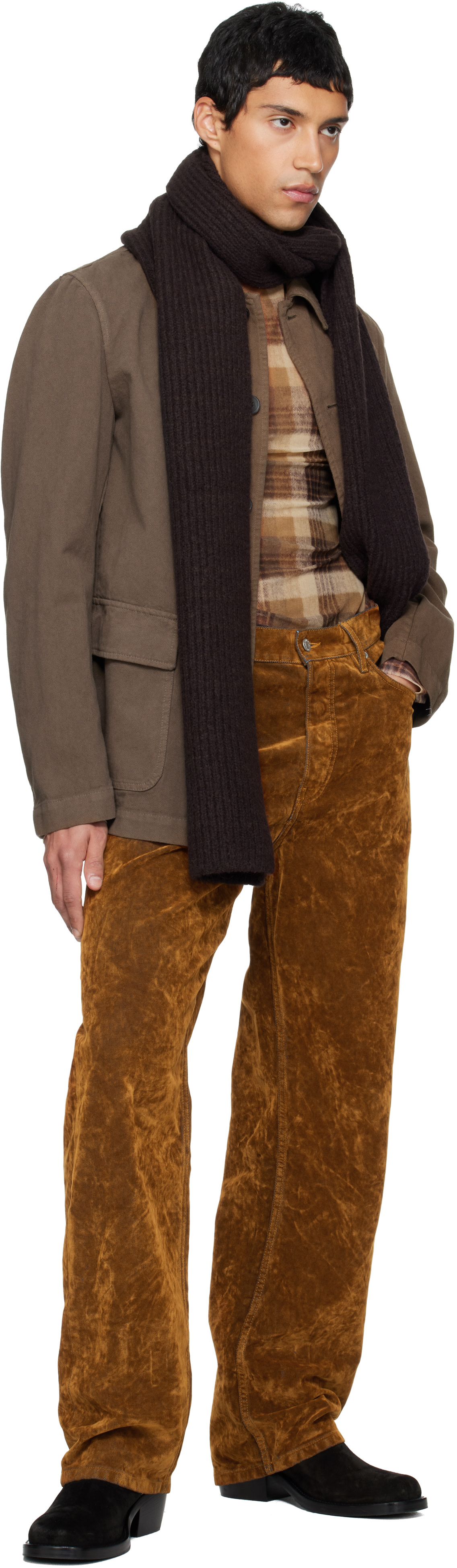 Dries Van Noten - Gray Wool Scarf