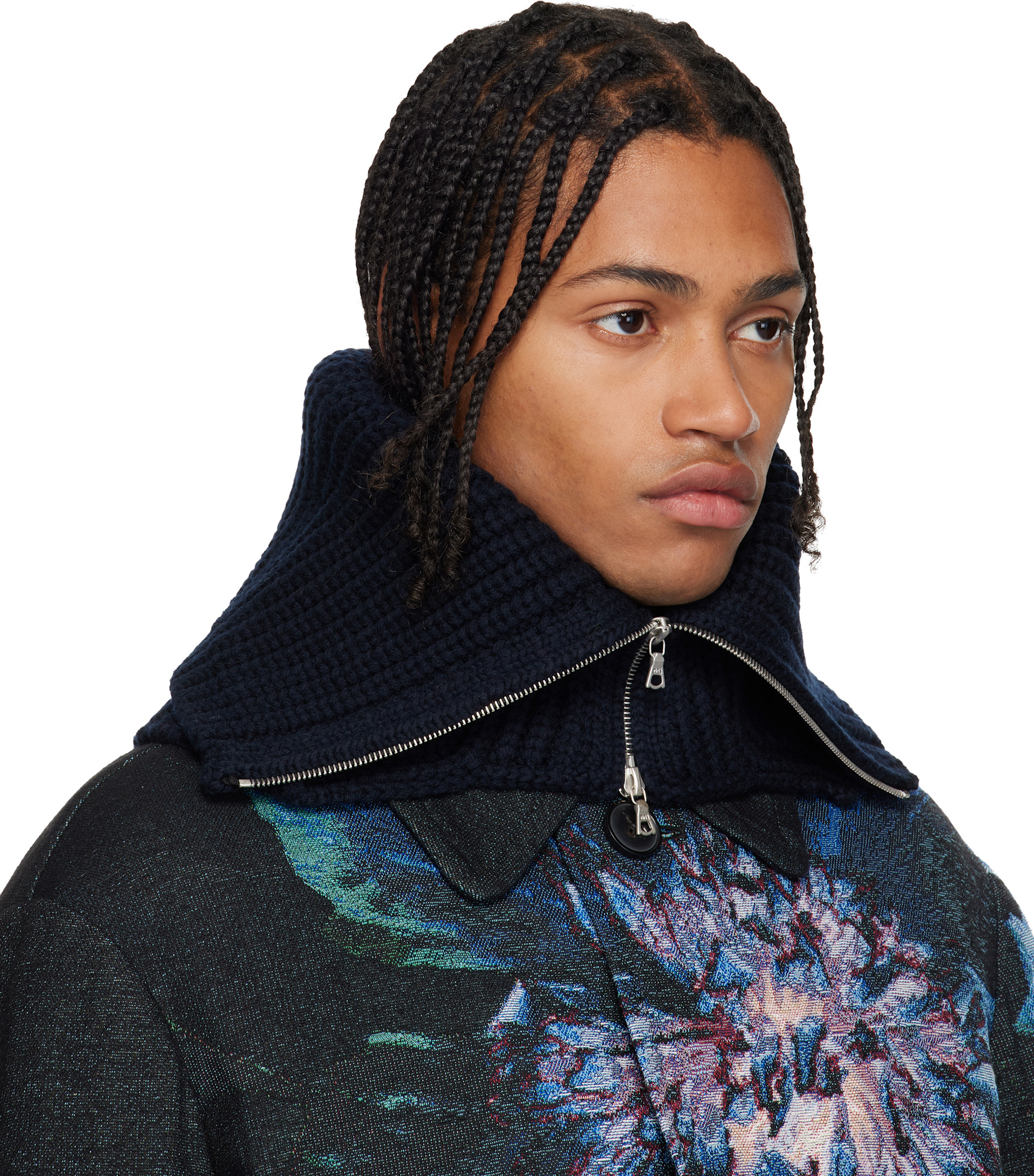 Dries Van Noten - Black Wool Collar