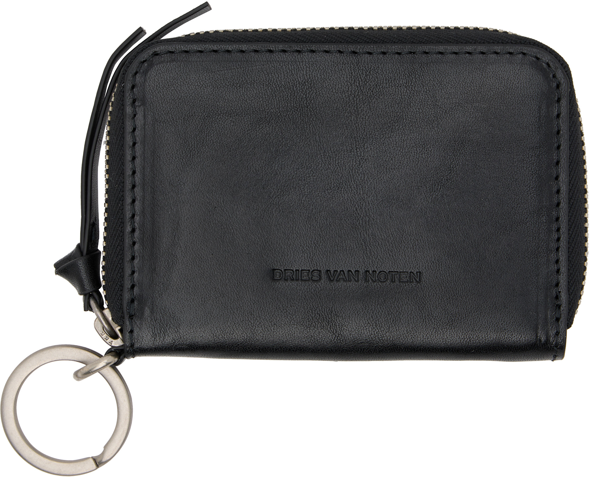 小物 Dries van noten CARD/COIN CASE Dries Van Noten: Black Leather Card Holder | SSENSE Germany