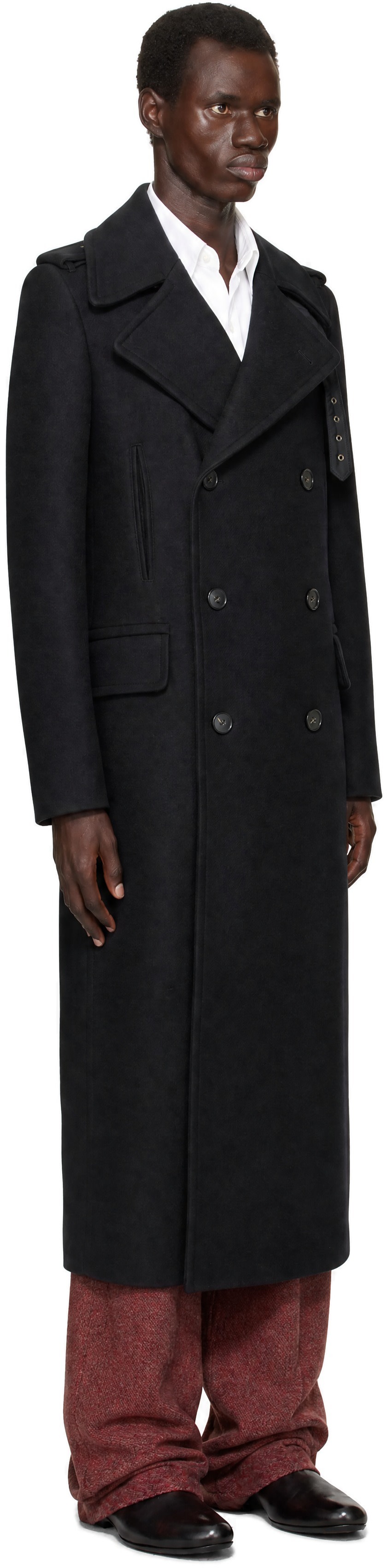 Dries Van Noten - Black Long Wool Coat