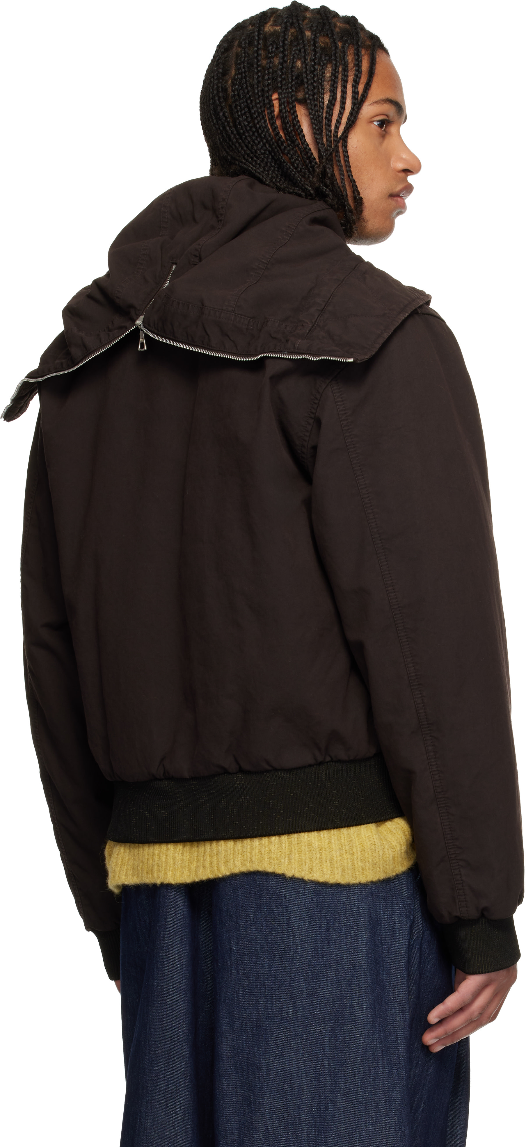 Dries Van Noten - Blouson teint en plongée brun