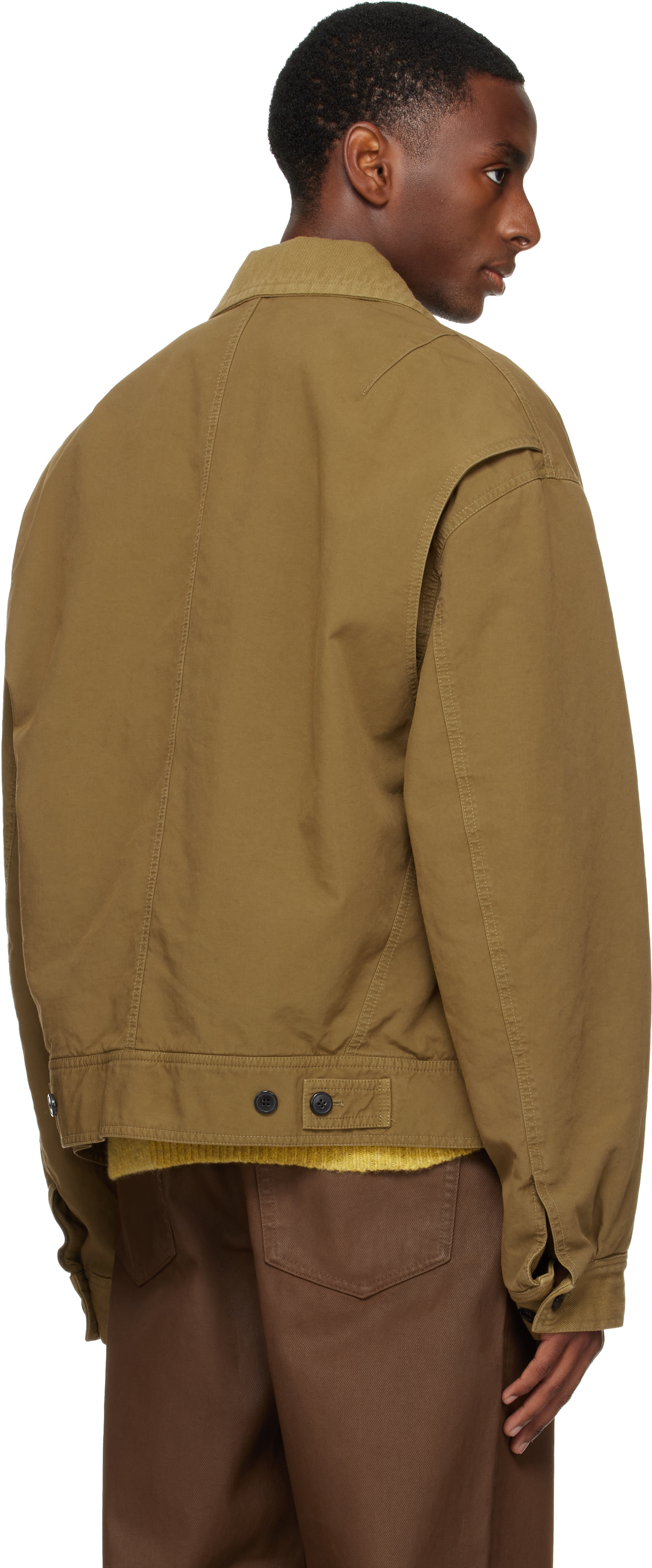 Dries Van Noten: Khaki Insulated Jacket | SSENSE Canada Dries Van Noten: Khaki Insulated Jacket | SSENSE Canada