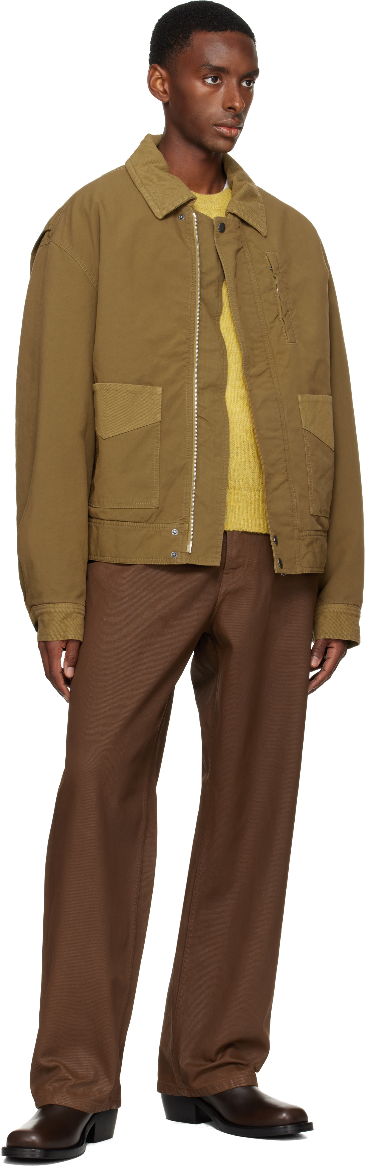 Dries Van Noten: Khaki Insulated Jacket | SSENSE