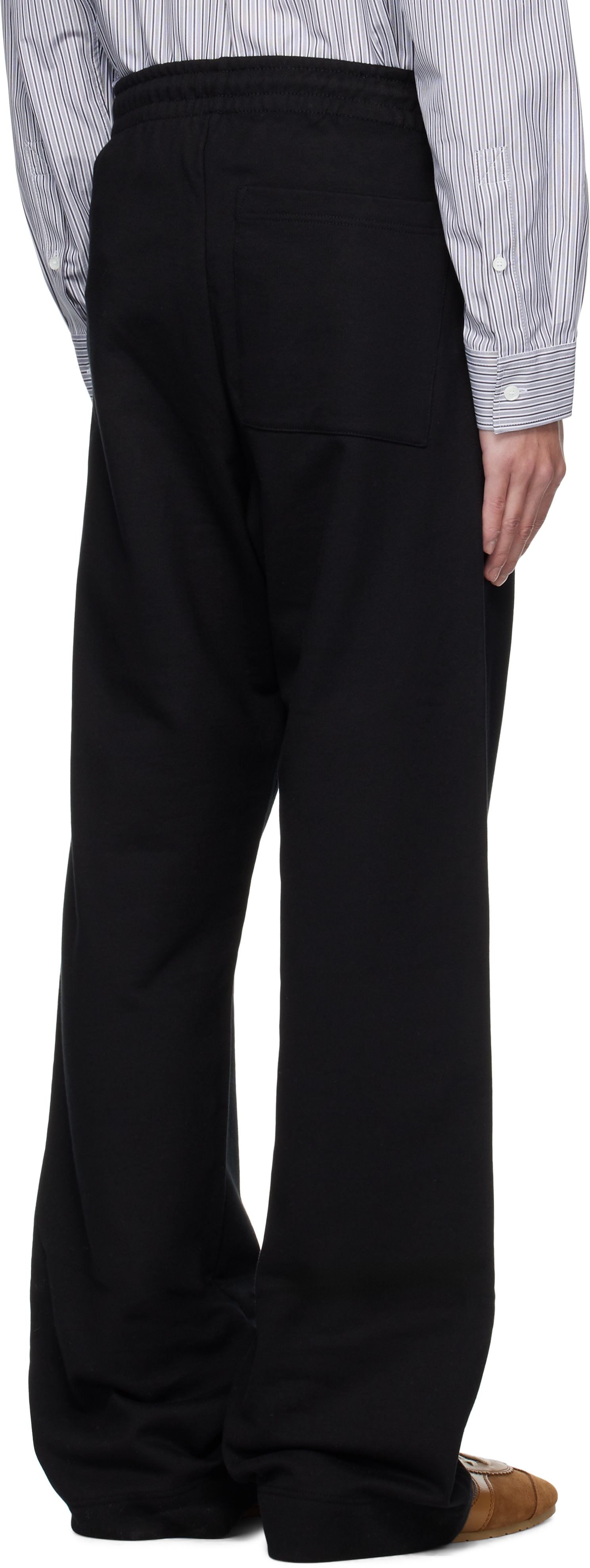 パンツ DRIES VAN NOTEN PADDED SWEAT PANTS BLACK Dries Van Noten: Black Cotton Sweatpants | SSENSE