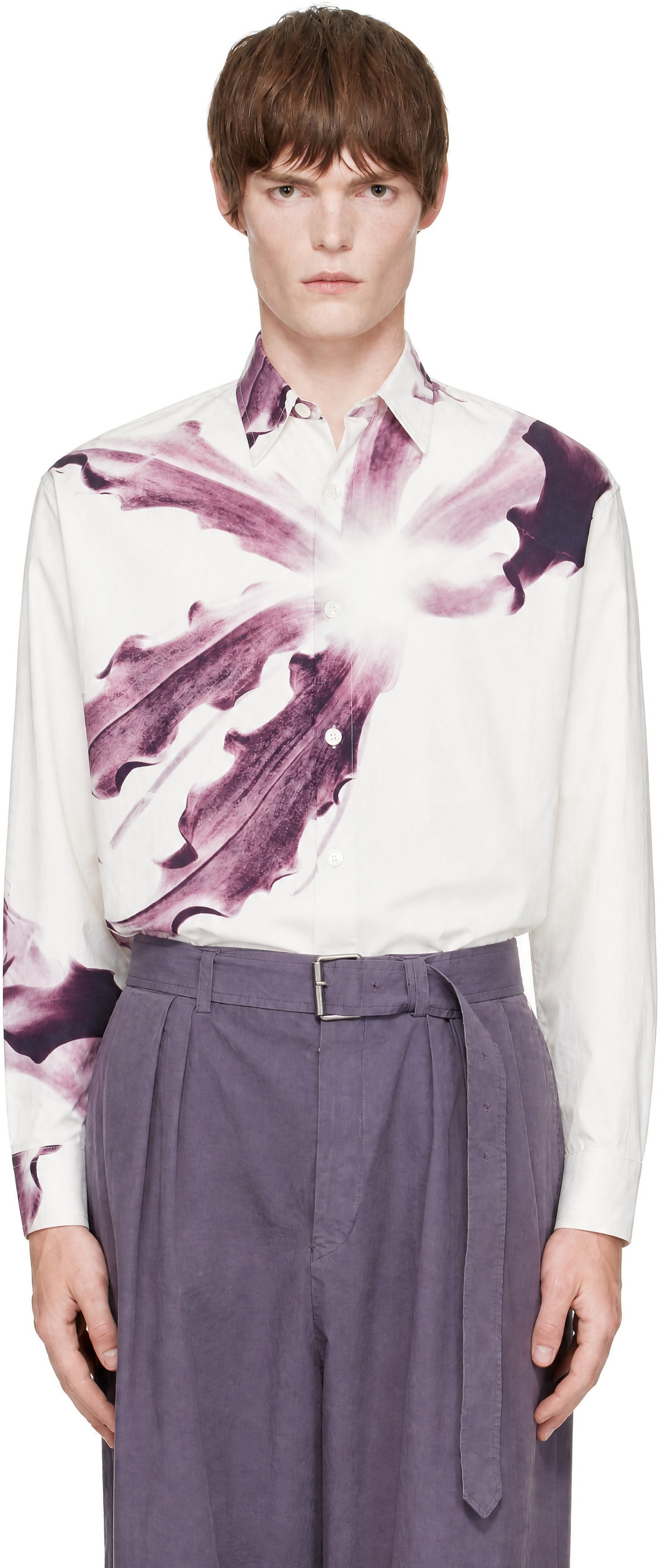 Dries Van Noten - White Flower Shirt