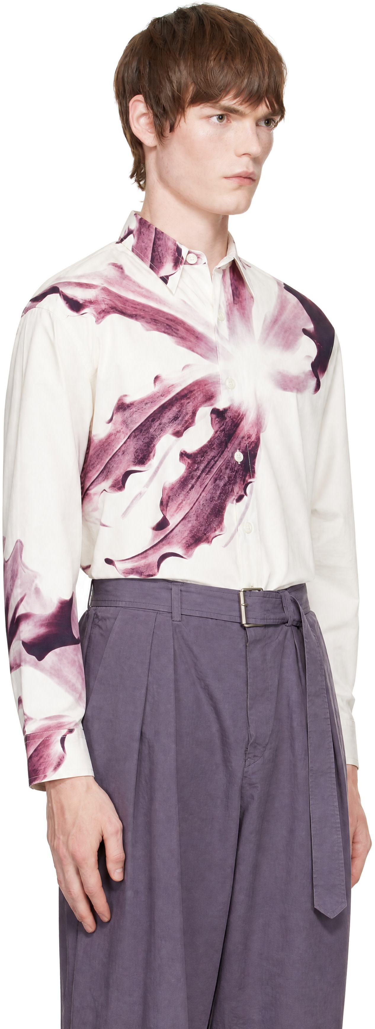 Dries Van Noten - White Flower Shirt