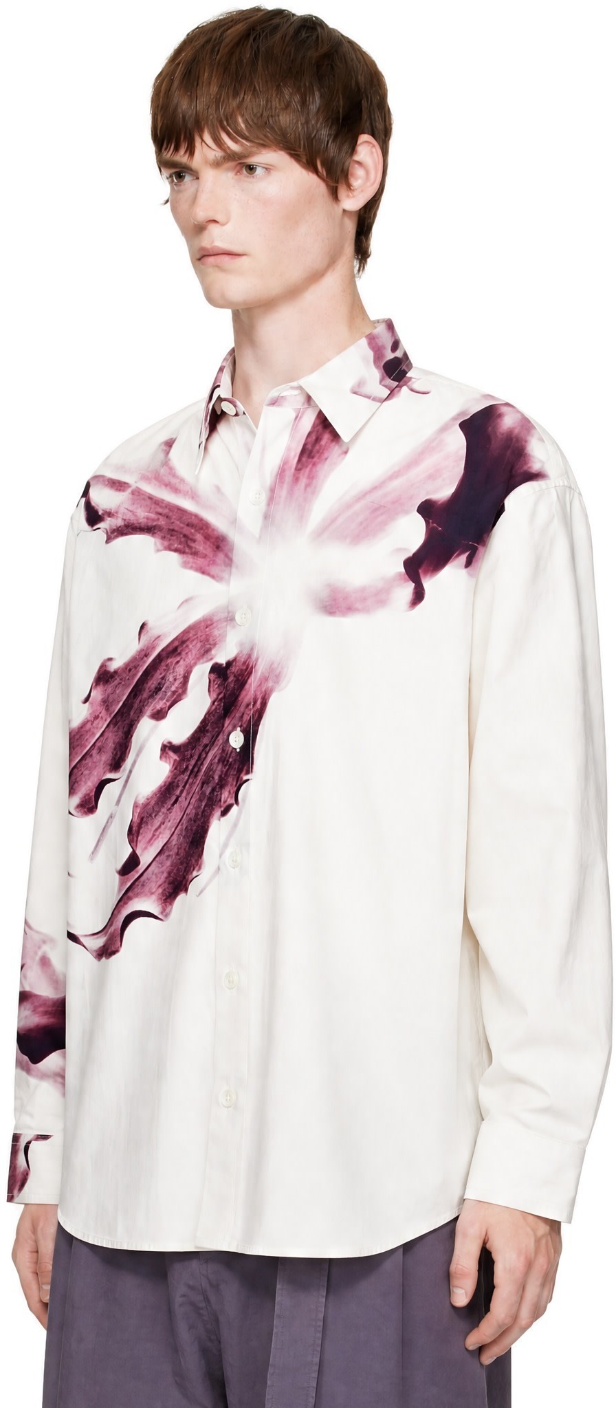 Dries Van Noten - White Flower Shirt