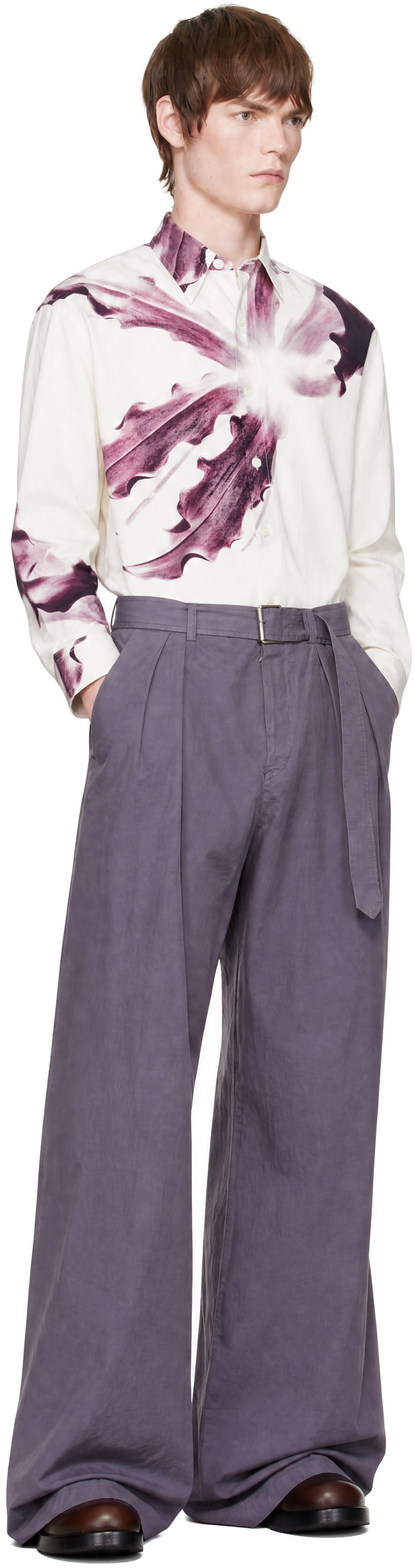 Dries Van Noten - White Flower Shirt