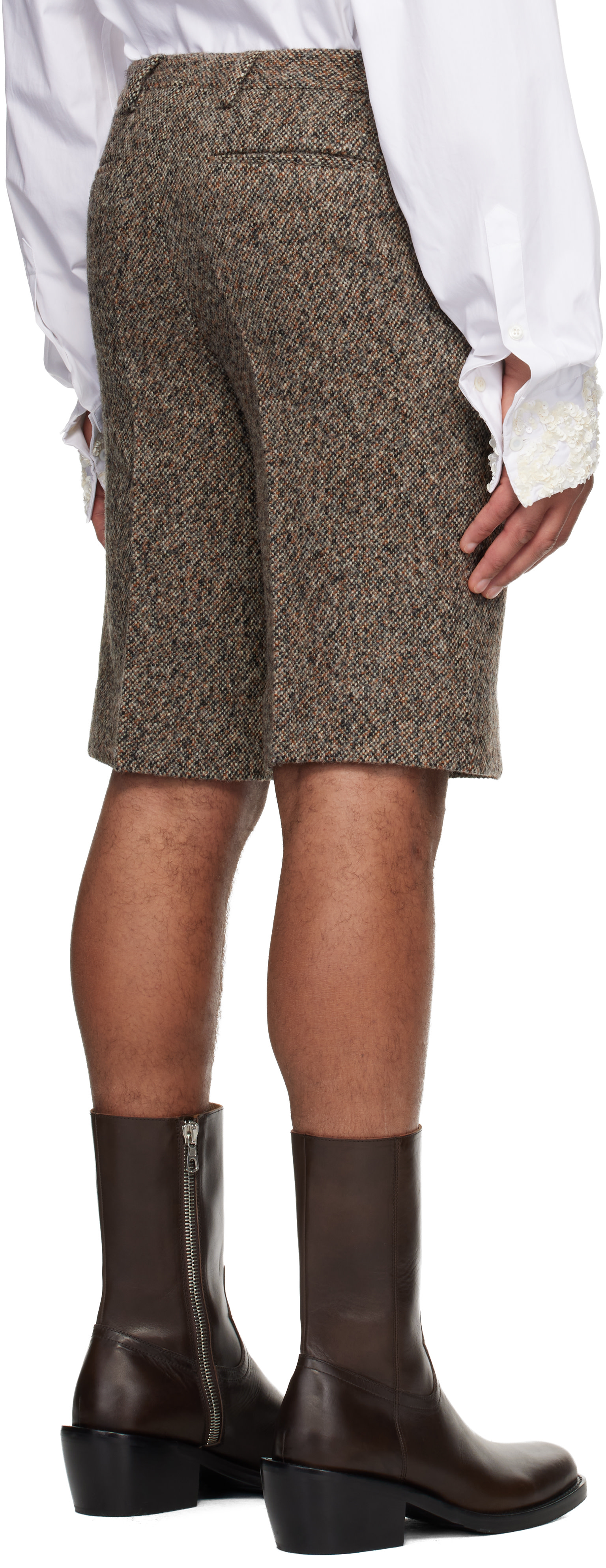 Dries Van Noten: Multicolor Tailored Wool Shorts | SSENSE