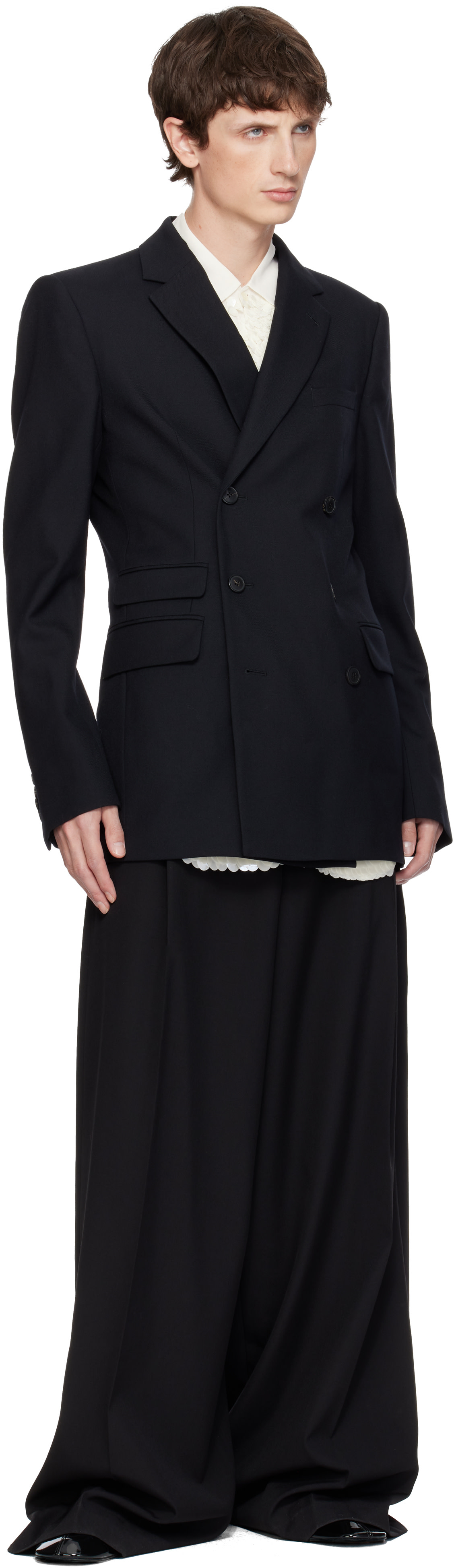 Dries Van Noten - Black Regular Fit Wool Blazer