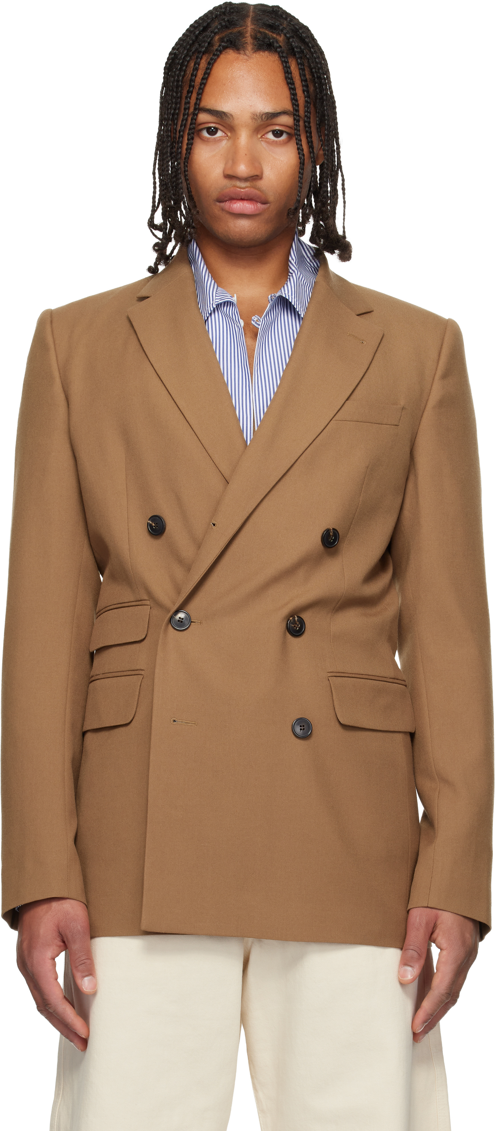 Dries Van Noten: タン レギュラーフィット ウール テーラード