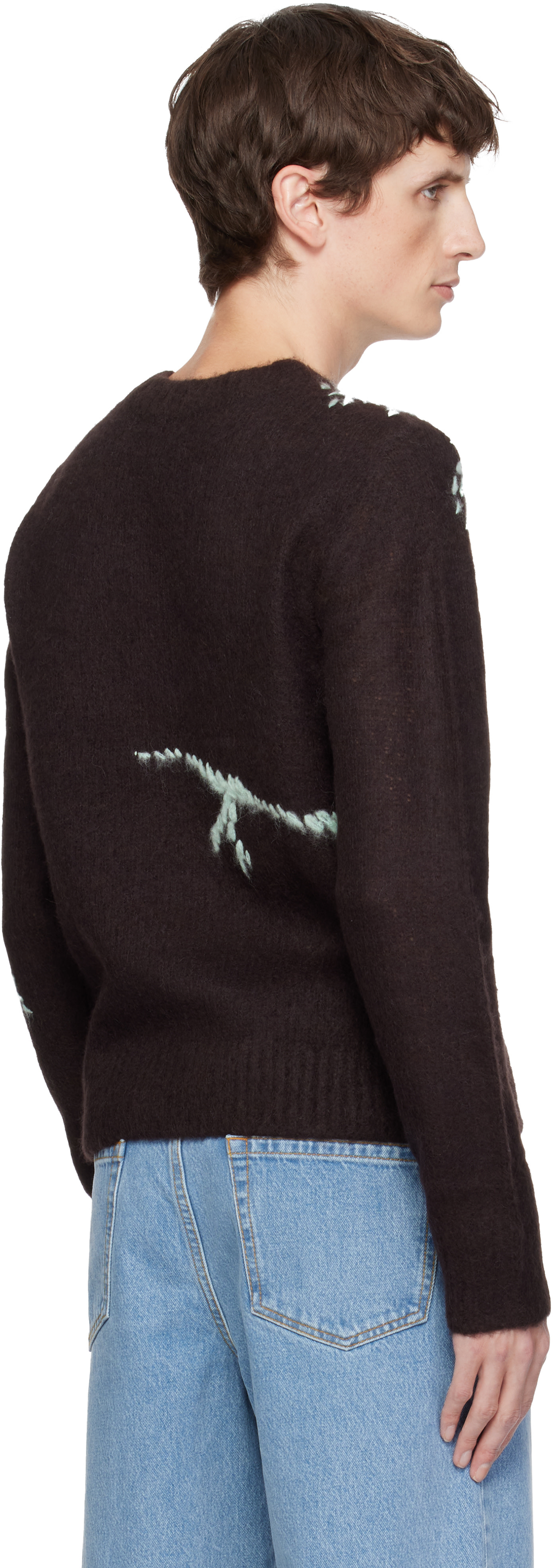Dries Van Noten - 브라운 알파카 스웨터