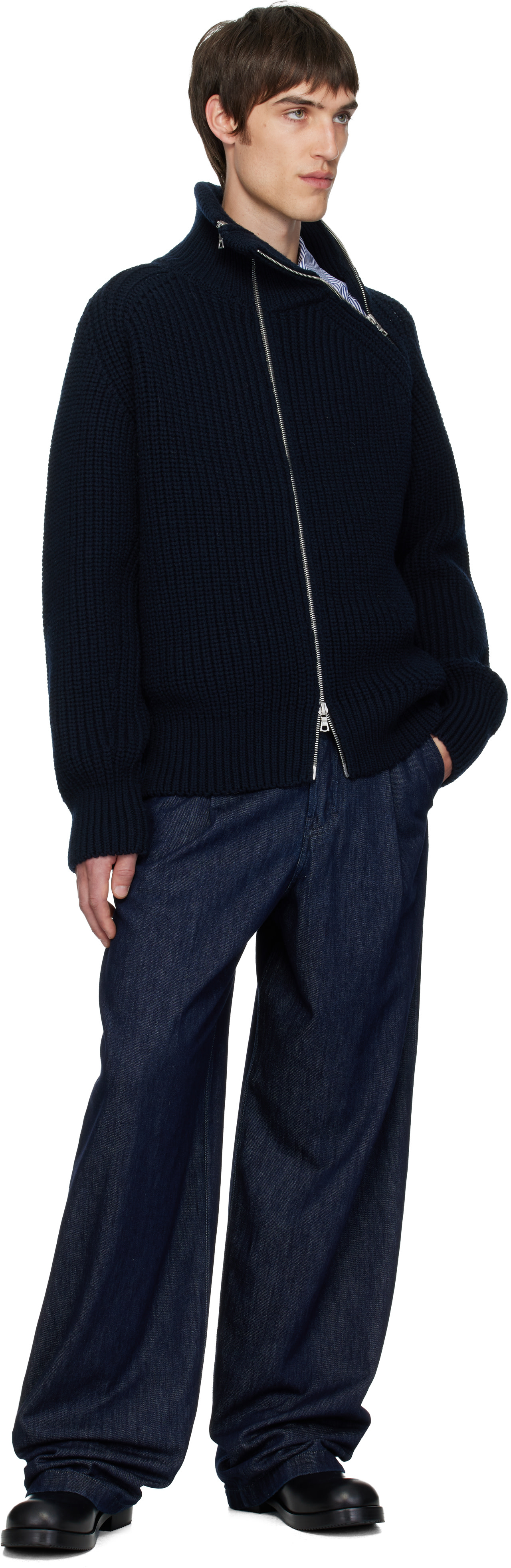 Dries Van Noten - Black Zipped Wool Jacket