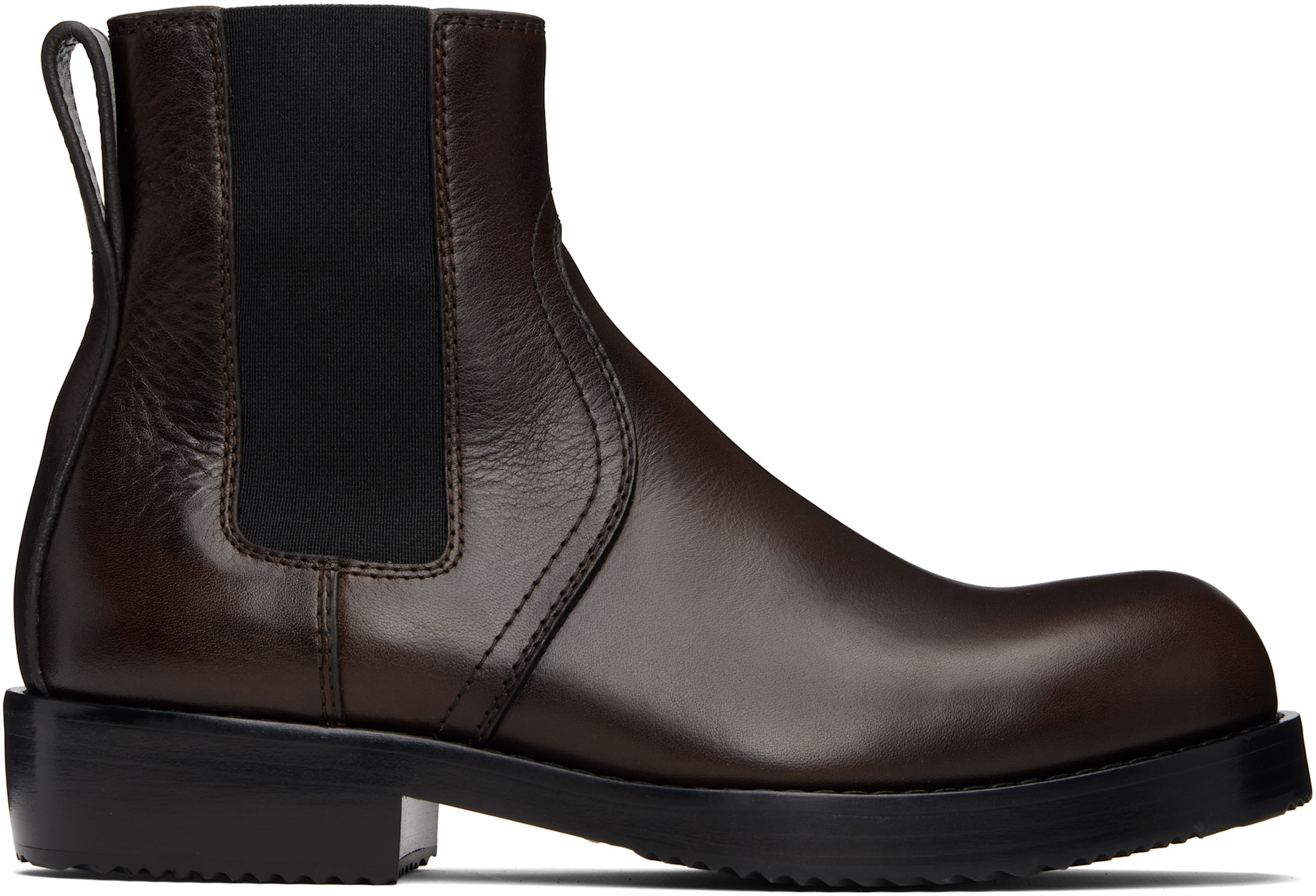 Dries Van Noten: Brown Leather Chelsea Boots | SSENSE