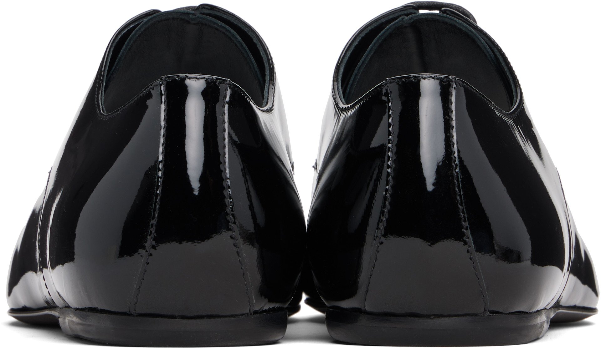 Dries Van Noten: Black Square Toe Derbys | SSENSE Dries Van Noten: Black Square Toe Derbys | SSENSE
