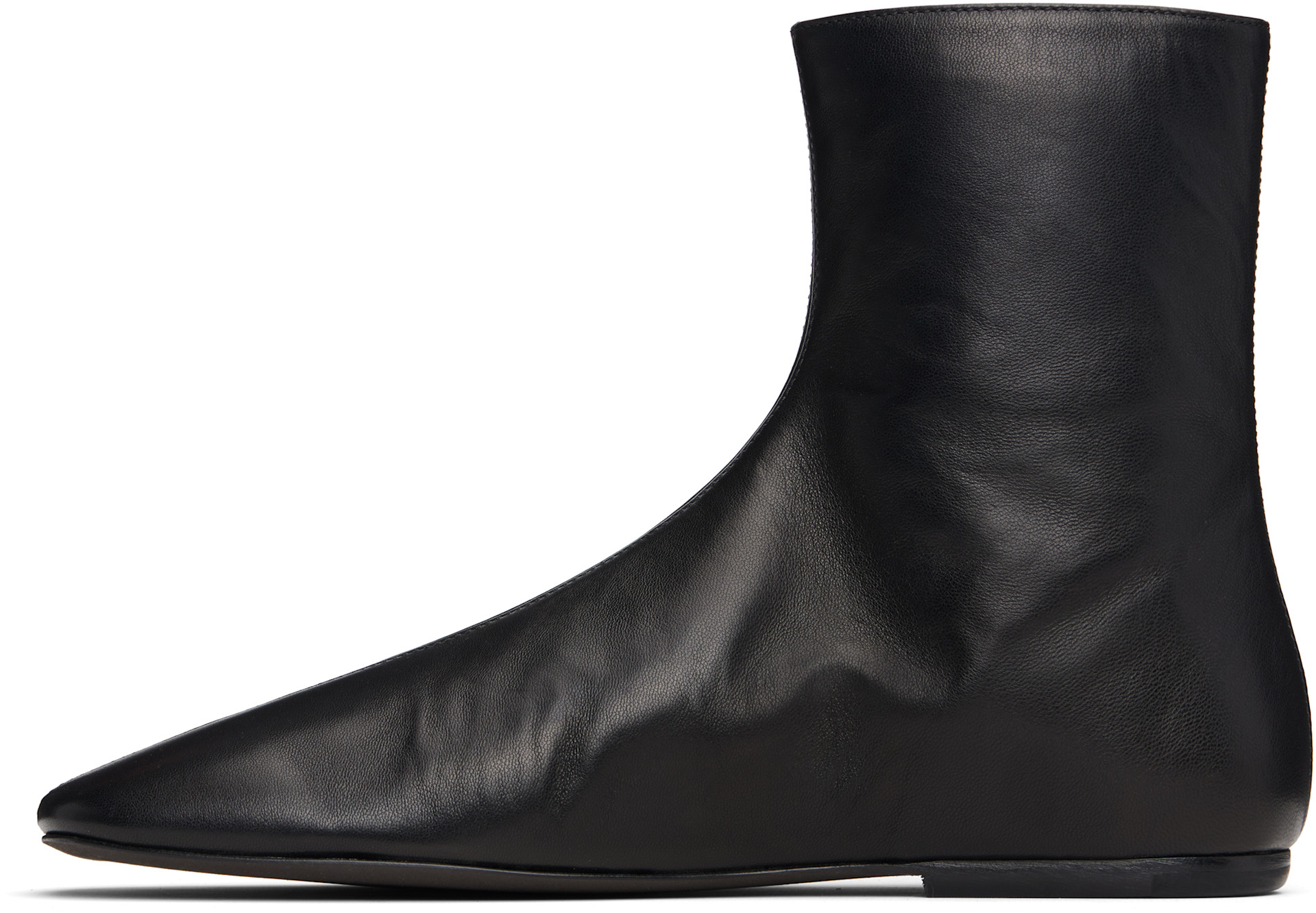 Dries Van Noten - Black Leather Sock Boots
