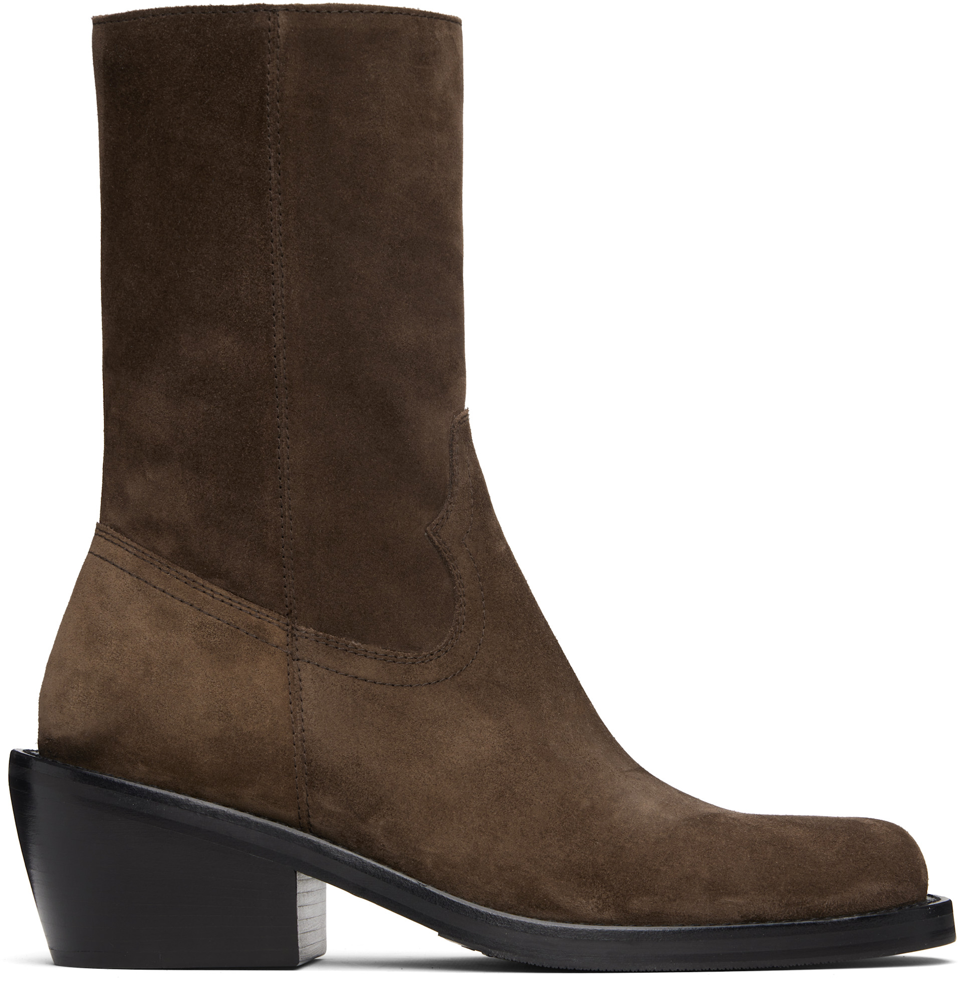 Dries Van Noten - Brown Zip Boots