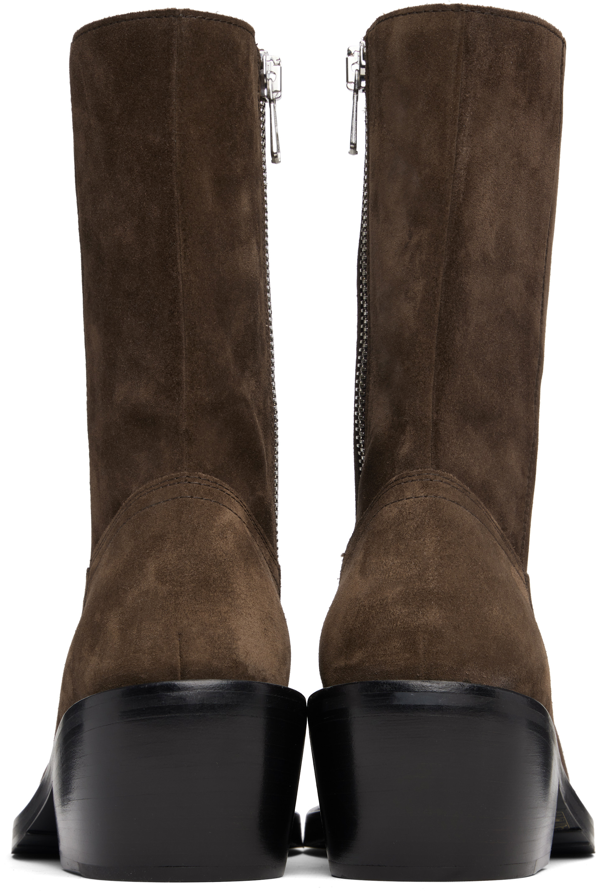 Dries Van Noten - Brown Zip Boots