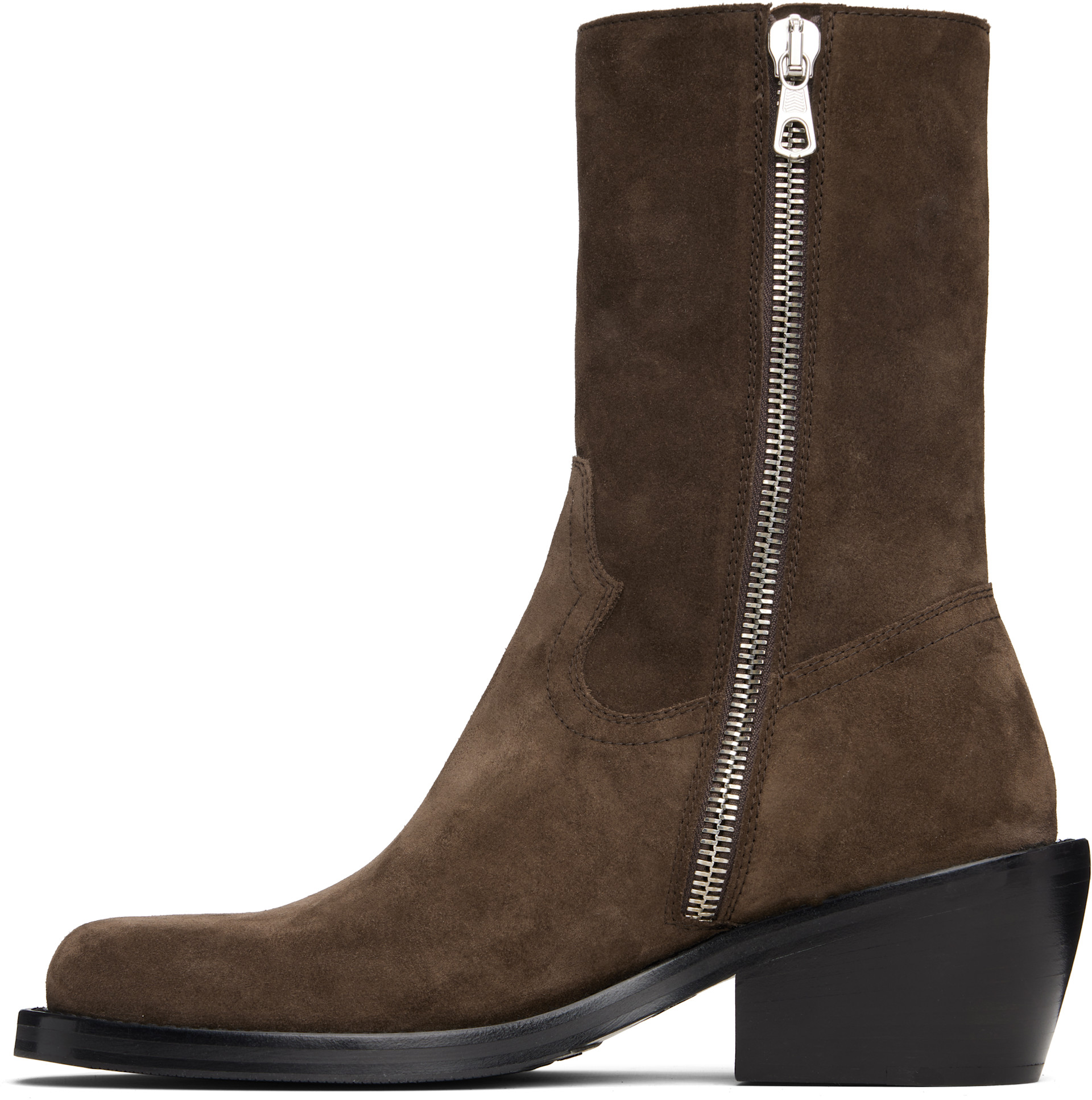 Dries Van Noten - Brown Zip Boots
