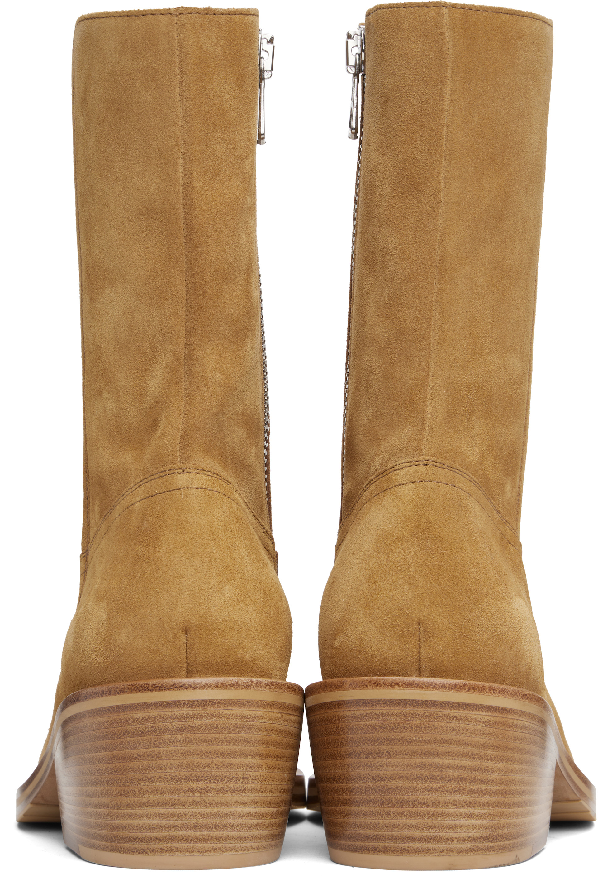 Dries Van Noten - Tan Zip Boots