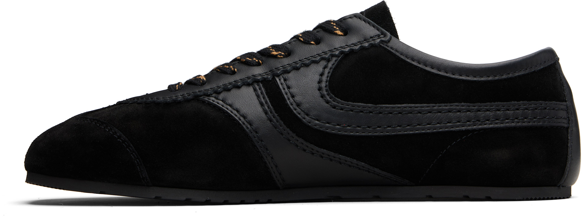 Dries Van Noten - Baskets noires en suède