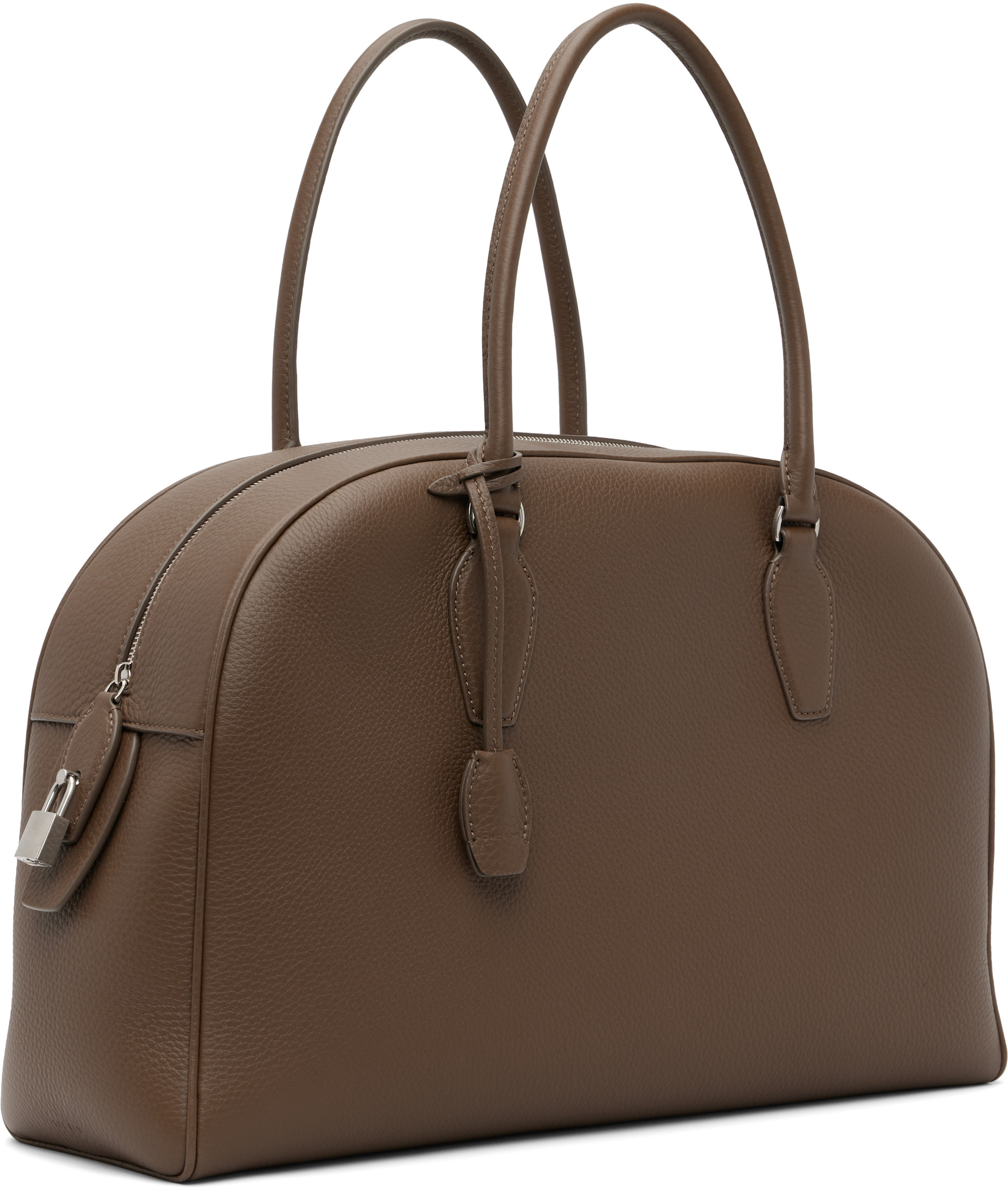 The Row: Brown Leather India 15.75 Bag | SSENSE