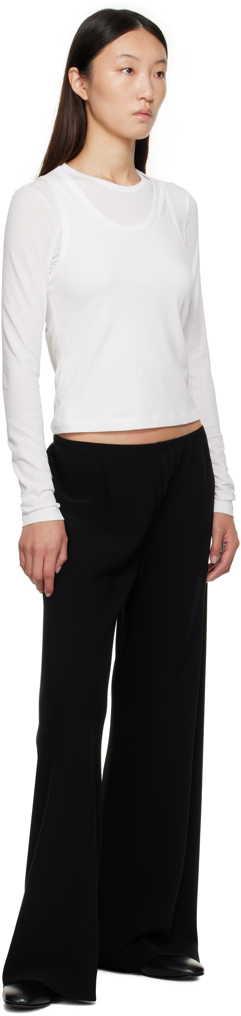 The Row: Black Gala Trousers | SSENSE The Row: Black Gala Trousers | SSENSE